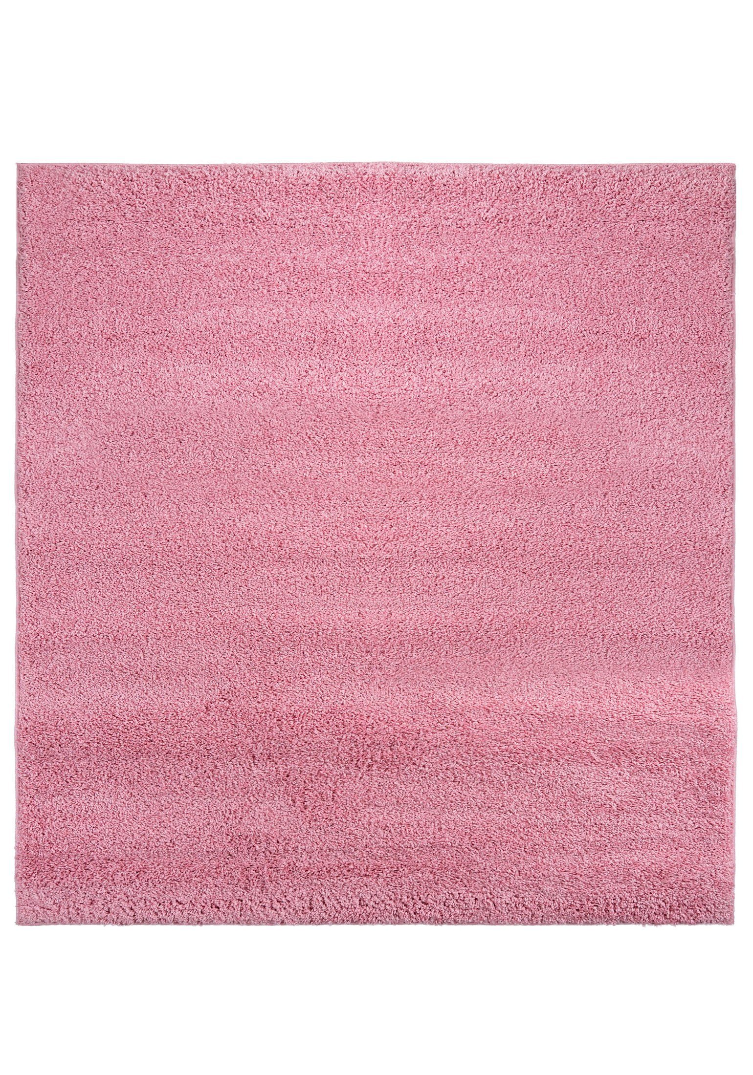 Wohnzimmer Pflegeleicht, Weich cm, 120 Hochflor 120 Höhe 30 Rosa Mazovia, / 7388A Uni, Quadrat Teppich Pink, Hochflor-Teppich mm Langflor, x Shaggy Rosa Quadrat, Quadrat Einfarbig - Pink