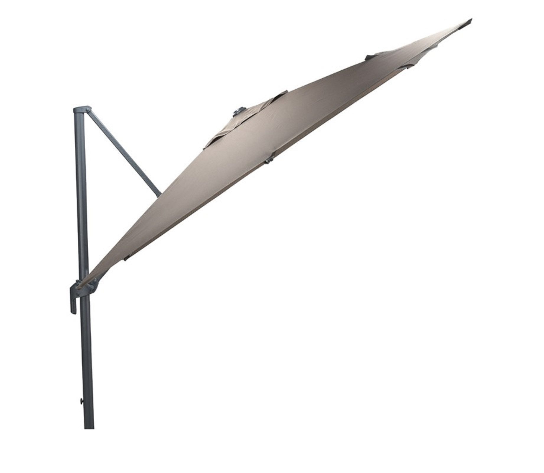 Garden Impressions Ampelschirm Hawaii Mono taupe 270 x 270 cm Sonnenschirm Balkonschirm, LxB: 270,00x270,00 cm, inkl. Plattenständer, drehbar / kippbar / inkl. Kreuzfußständer