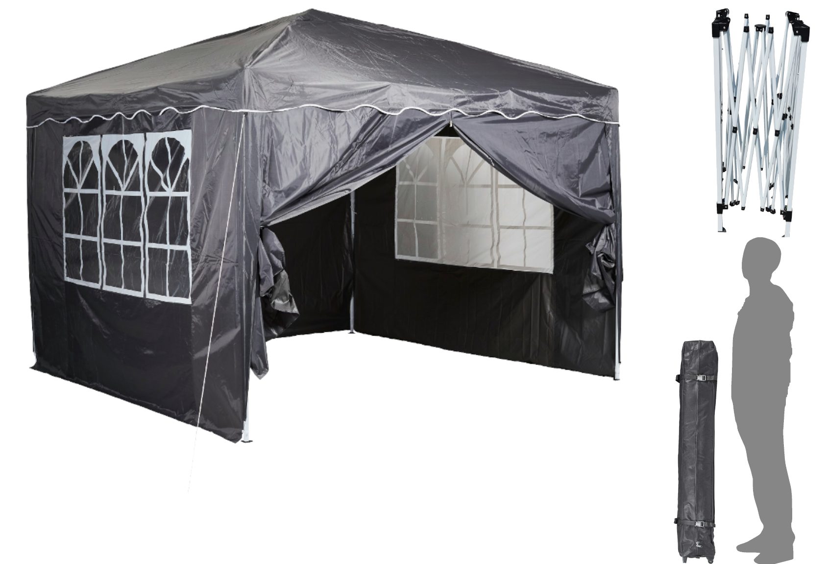 CHILLROI Faltpavillon Faltpavillon 3 x 3 günstig online kaufen