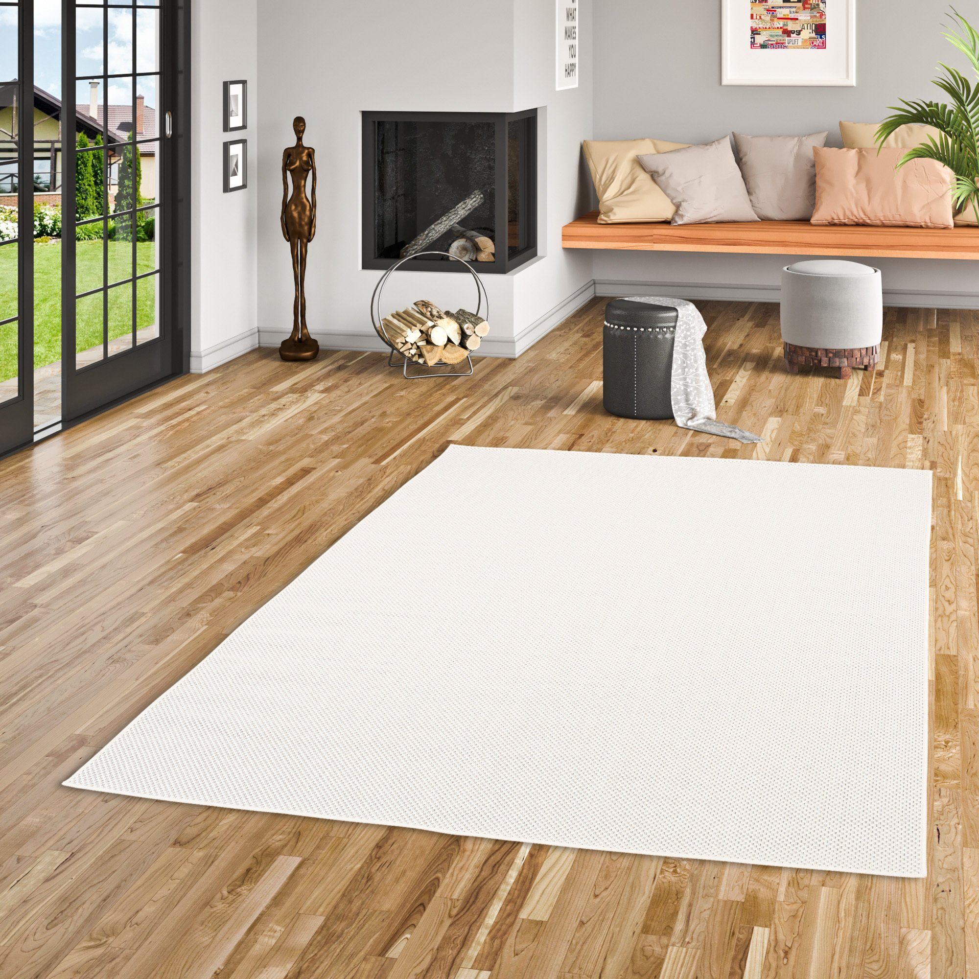 Pergamon Outdoorteppich In & Outdoor Teppich Flachgewebe Valencia Mix, Rechteckig, Höhe: 4 mm