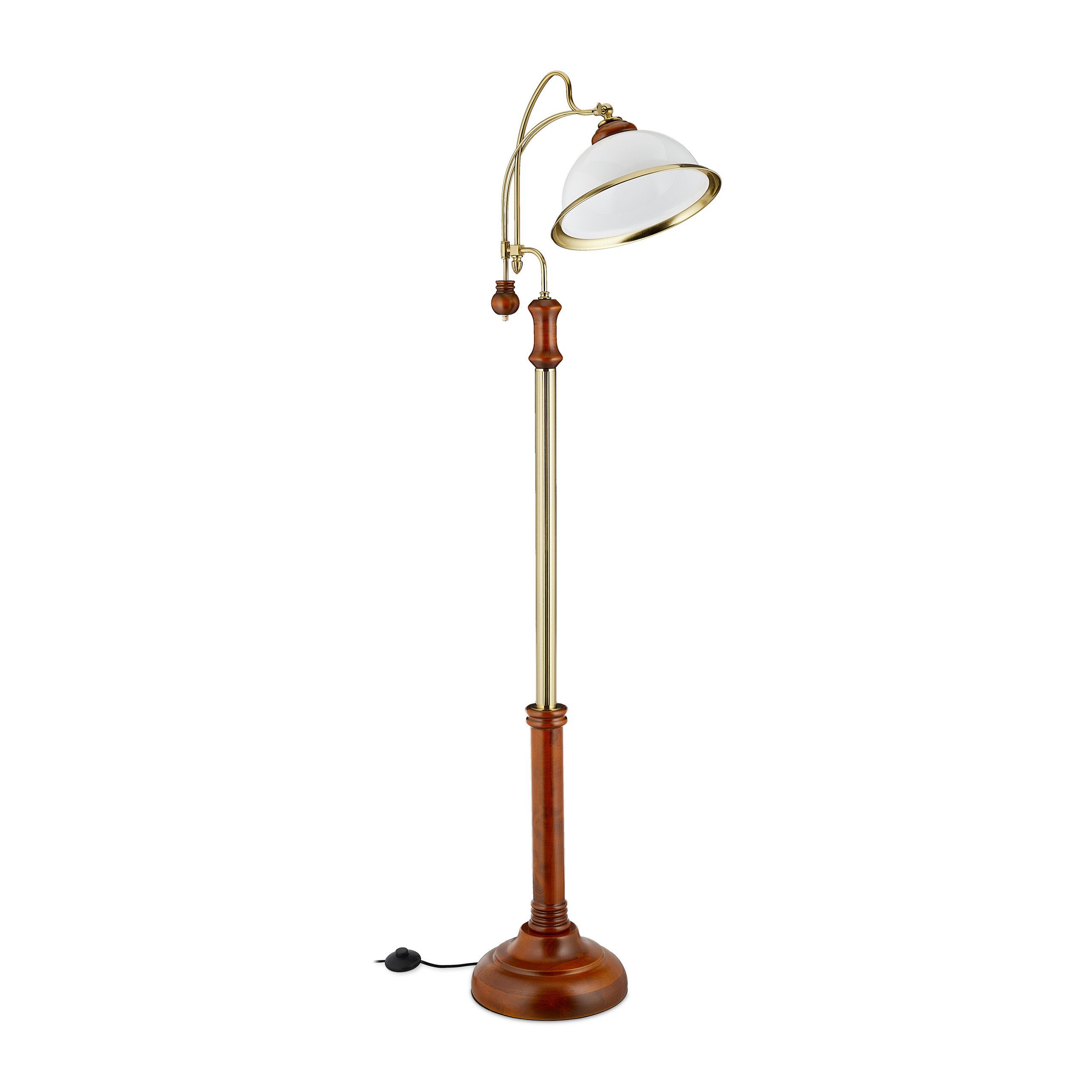relaxdays Stehlampe Stehlampe Jugendstil, Design: Dekorative Stehlampe im  Jugendstil mit geschwungenem Lampenhals - Milchiger Lampenschirm online  kaufen | OTTO