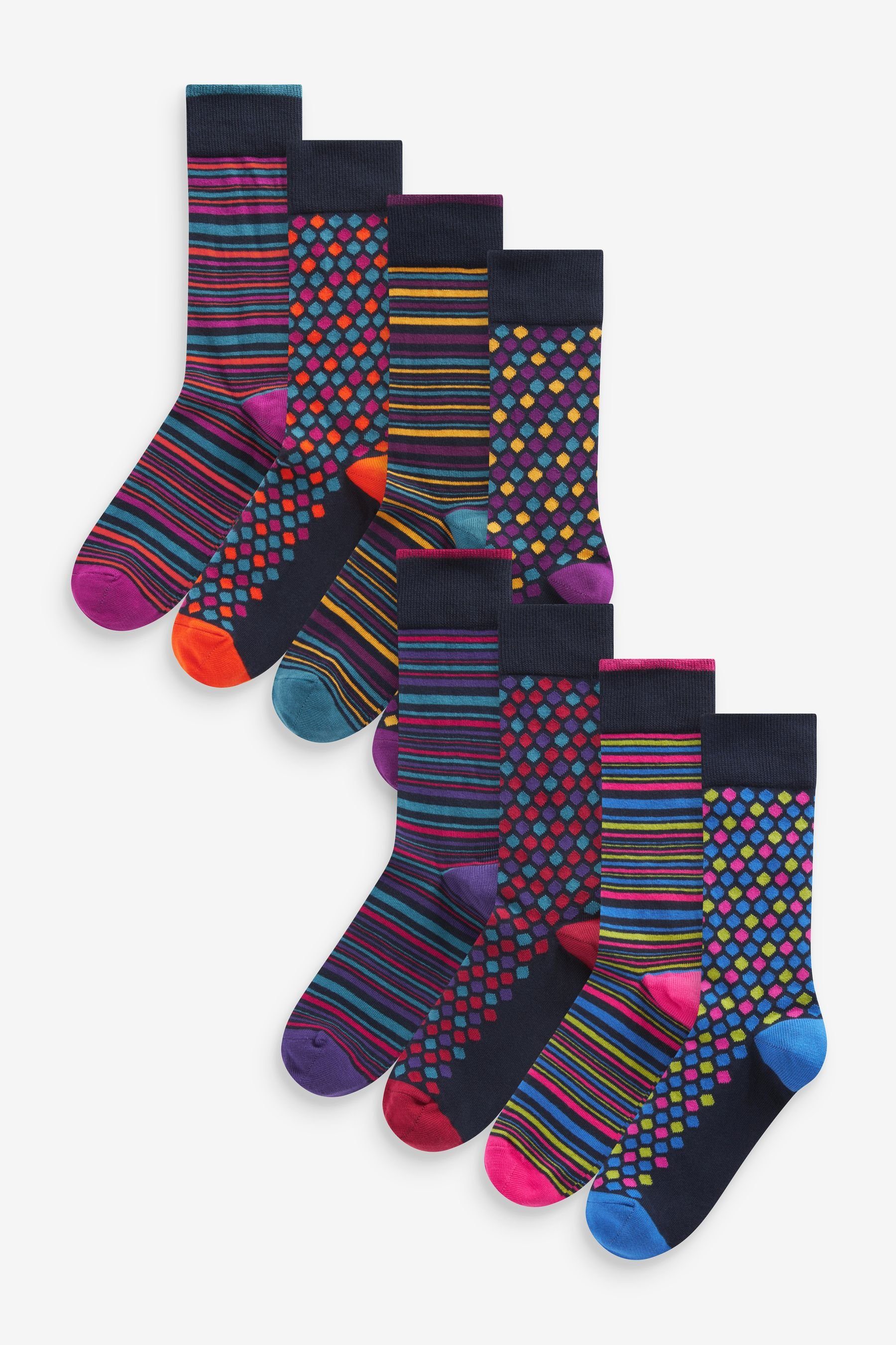 Next Kurzsocken Gemusterte Socken im 8er-Pack (8-Paar) günstig online kaufen