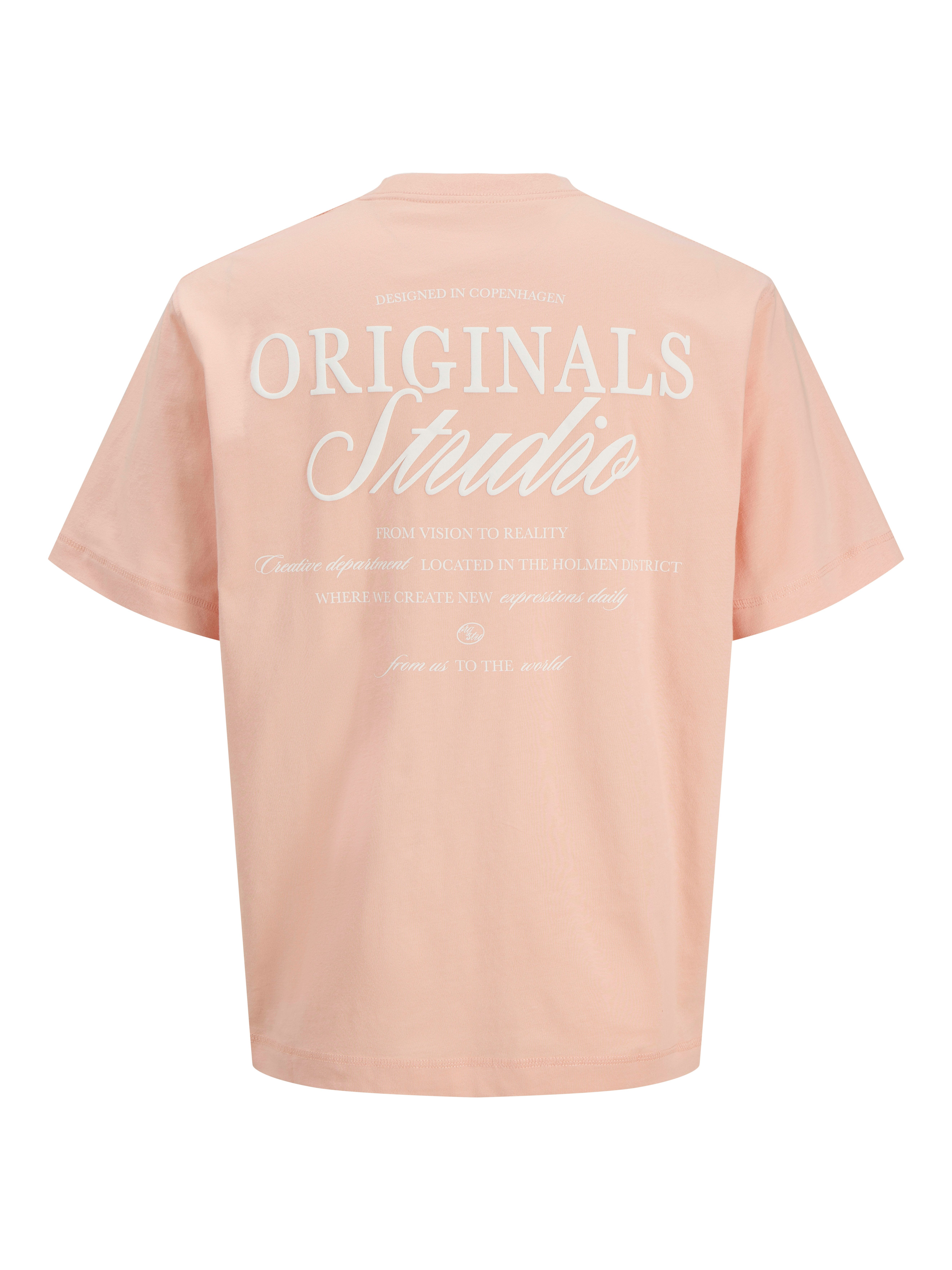Jack & Jones PlusSize Kurzarmshirt JORNORREBRO TYPO TEE SS CREW NECK PLS Baumwolle, regular fit