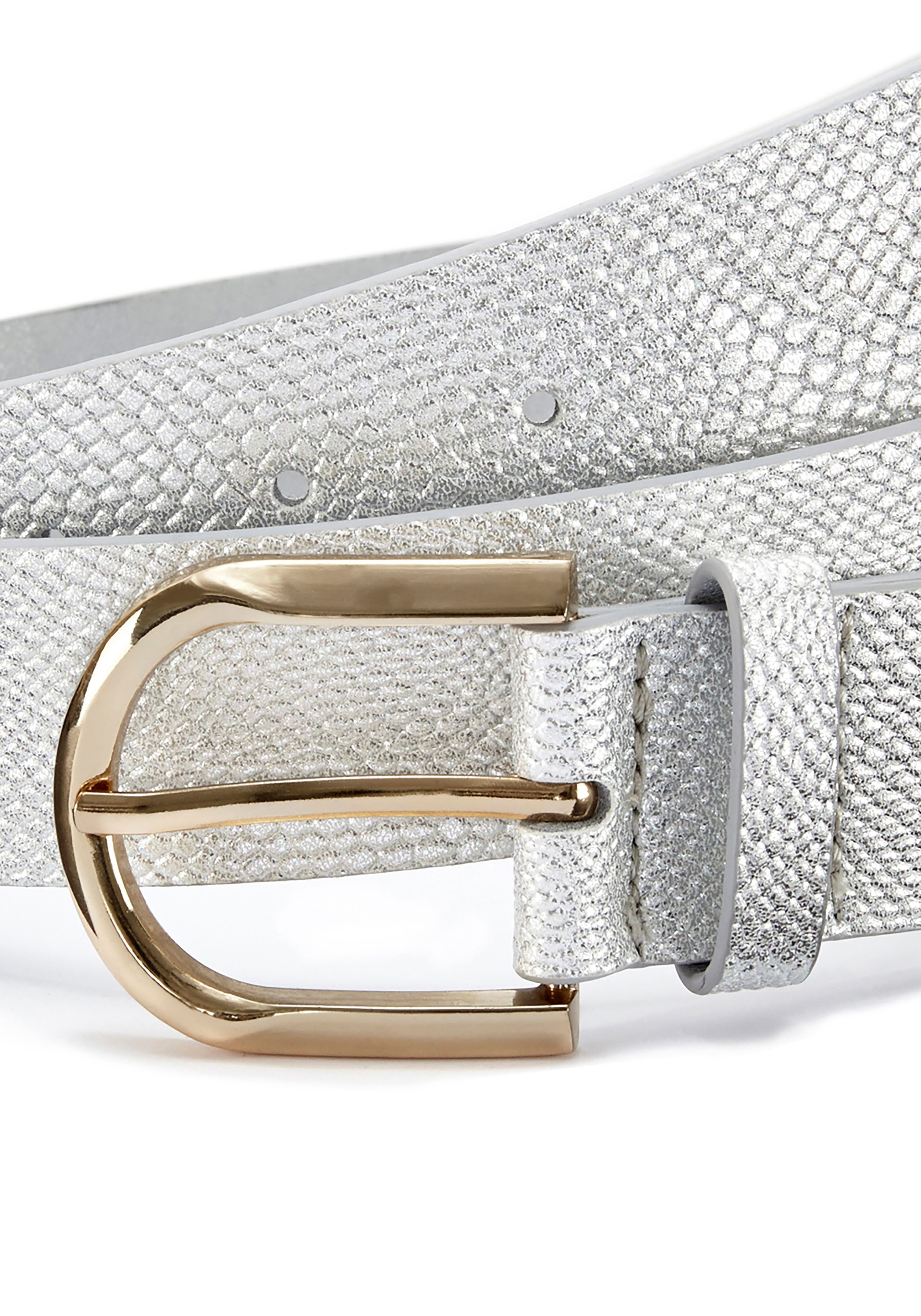 LASCANA Hüftgürtel Hosengürtel, Gürtel, Jeansgürtel, Anzuggürtel im Metallic-Look