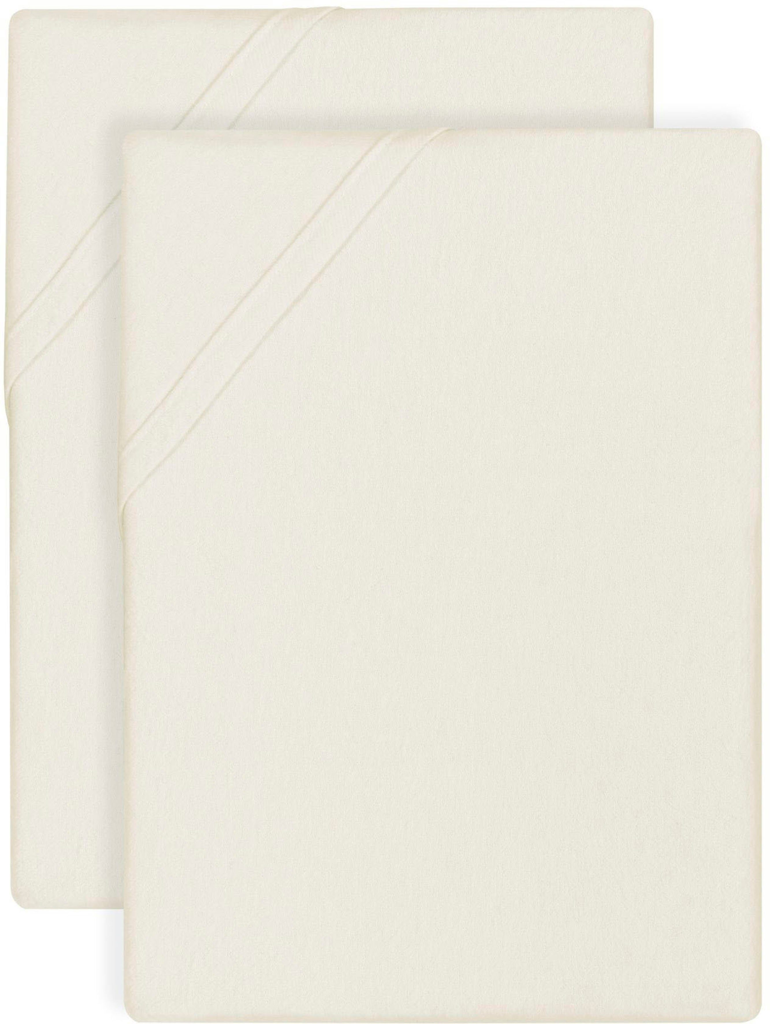 Biberna Betttuch Lian, Biber, Gummizug: ohne, (2 Stück), wärmender Feinbibe günstig online kaufen