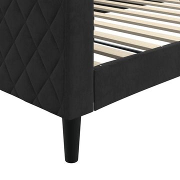 furnicato Bett Tagesbett Schwarz 100x200 cm Samt