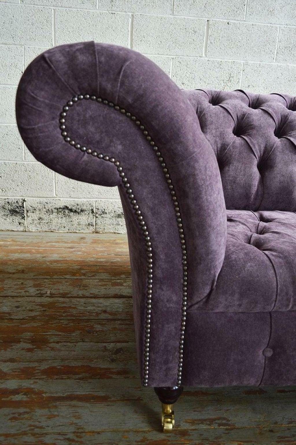 Sitzer Couchen Stoff Couchen Chesterfield-Sofa, Chesterfield Textil Luxus Polster 4 JVmoebel