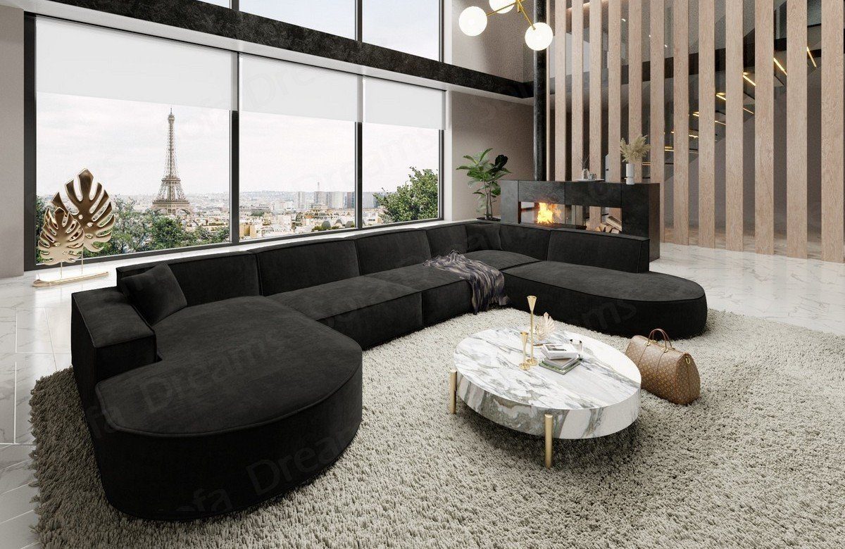 Sofa Dreams Wohnlandschaft Designer Stoff Sofa günstig online kaufen