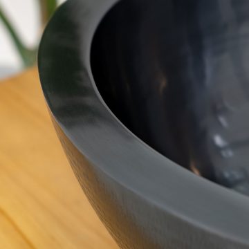 wohnfreuden Aufsatzwaschbecken Kupfer Waschbecken schwarz poliert 45 cm (Kein Set), 20_39849