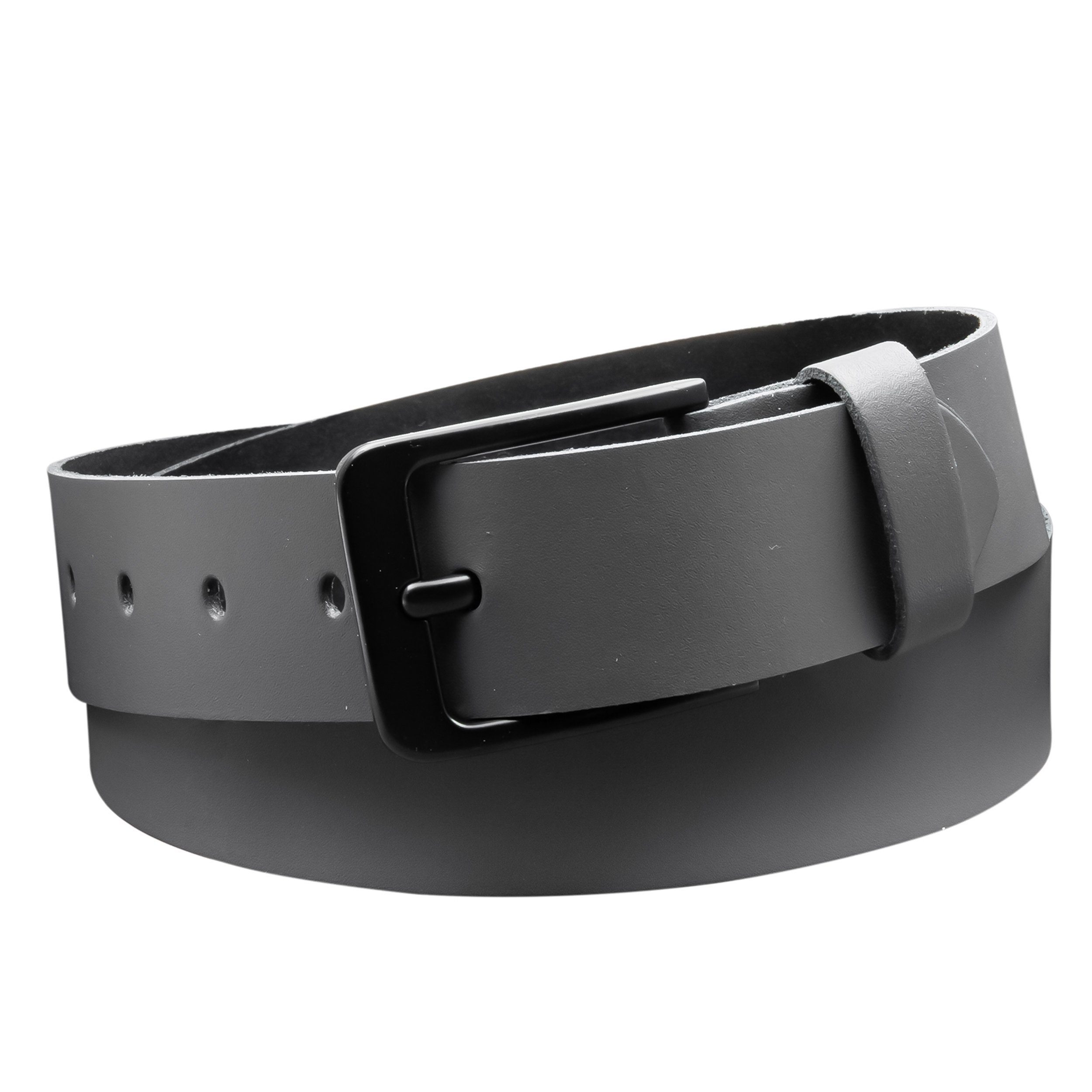 COLOGNEBELT Ledergürtel OM57-SL-Grau MADE IN GERMANY, Grau Kürzbar, 100 % Echtleder, Aus einem Stück, Unisex