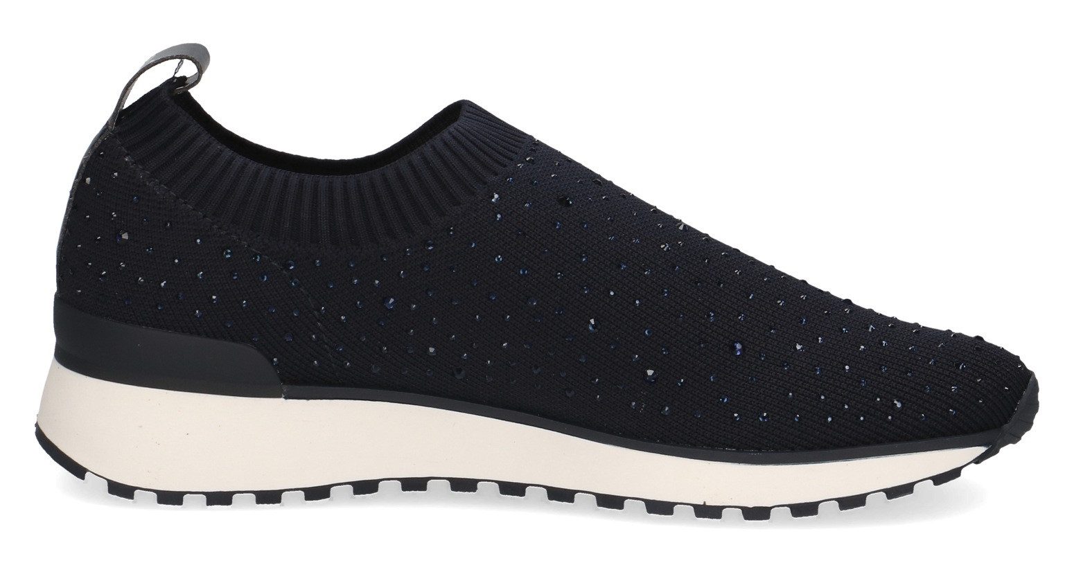 Caprice Slip-On Sneaker, Slipper, Freizeitschuh, Halbschuh mit funkelnden Strass-Steinen