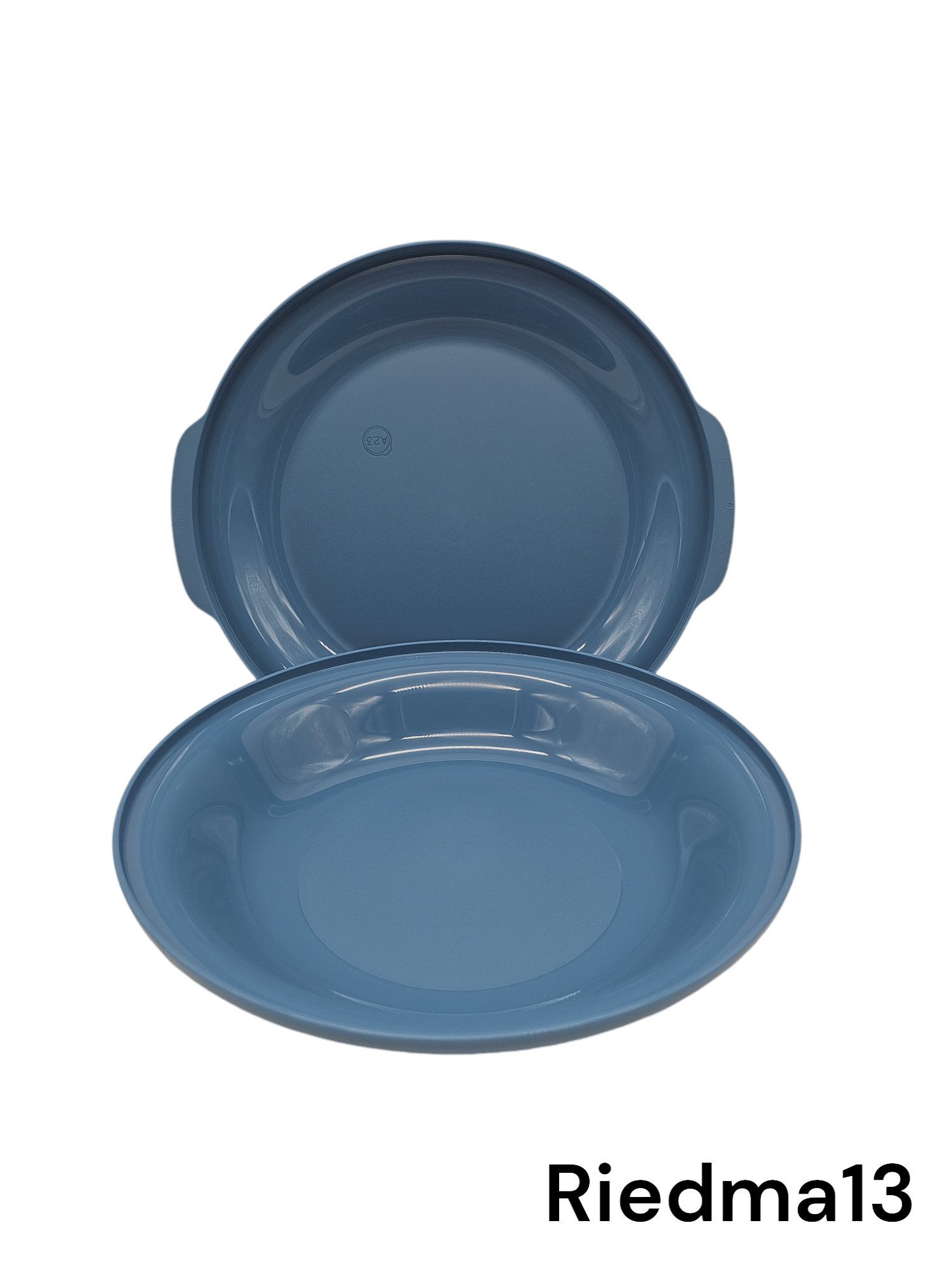 TUPPERWARE Schüssel Tupperware Aloha Servier-Doppel Teller blau