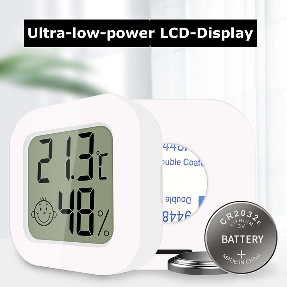 Bolwins Raumthermometer I18 3in1 Multifunktion Digital Thermometer Hygrometer LCD Klimaanlage, Einzelset 1-tlg., 1× 3in1 digitales Thermometer Hygrometer, 3-in-1 Digital Thermometer & Hygrometer Kompakt und leicht