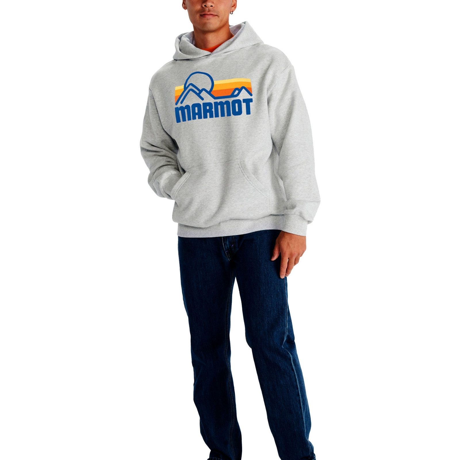 Marmot Kapuzenpullover Coastal Hoody mit Marmot-Grafik in Siebdruck auf der Brust