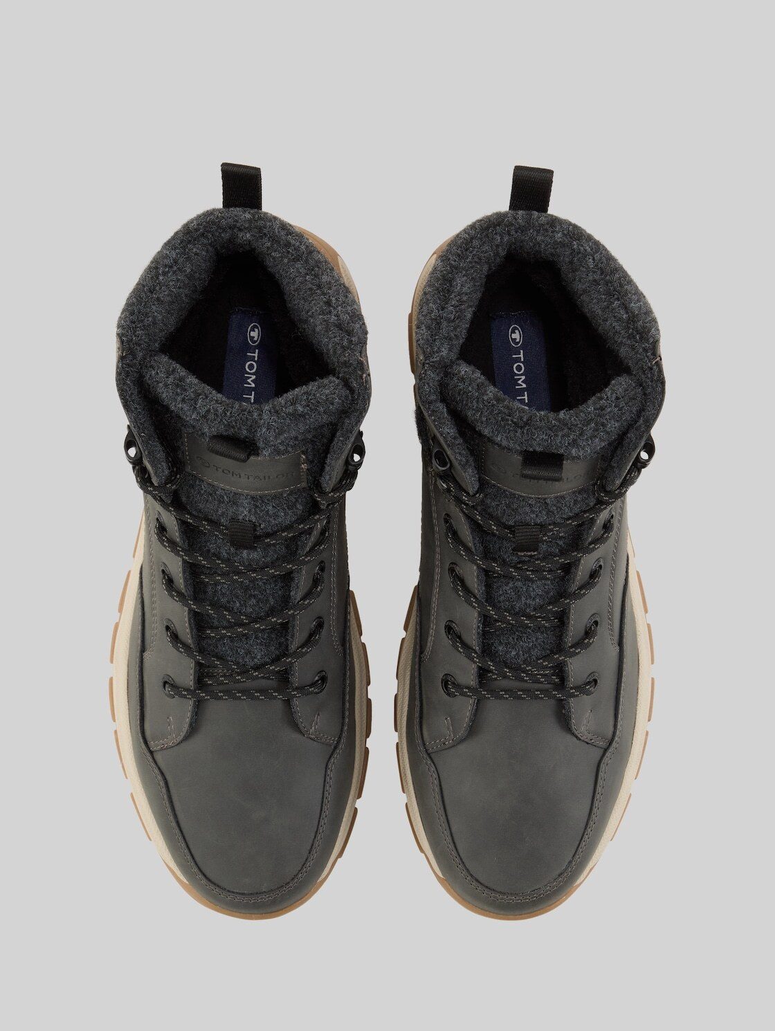 TOM TAILOR Shoes Licence Winterstiefel Wasserfeste Schnürstiefel mit Fütterung
