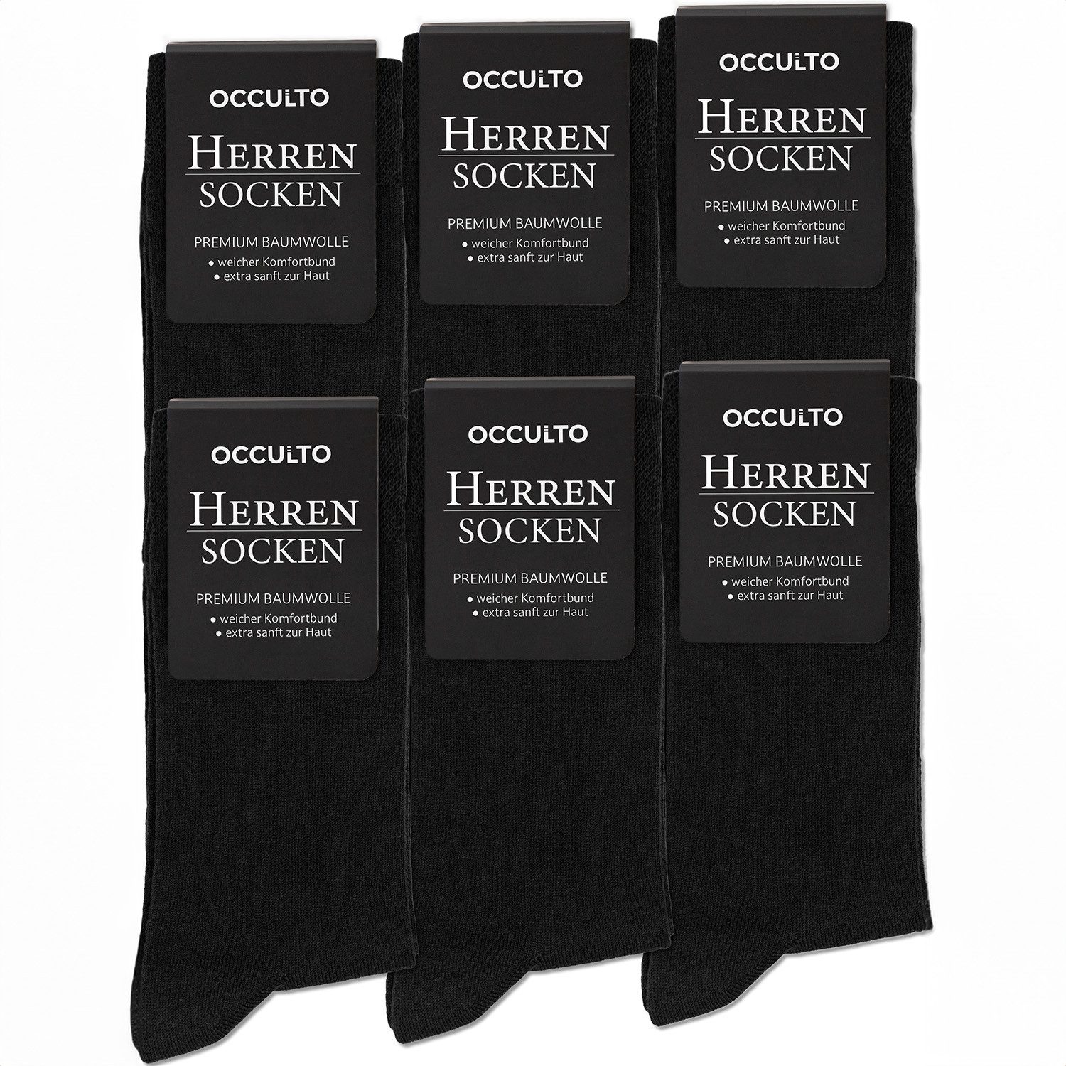 OCCULTO Businesssocken Herren Business Socken 6er Pack, 12er Pack (Modell: Lukas) (6-Paar)