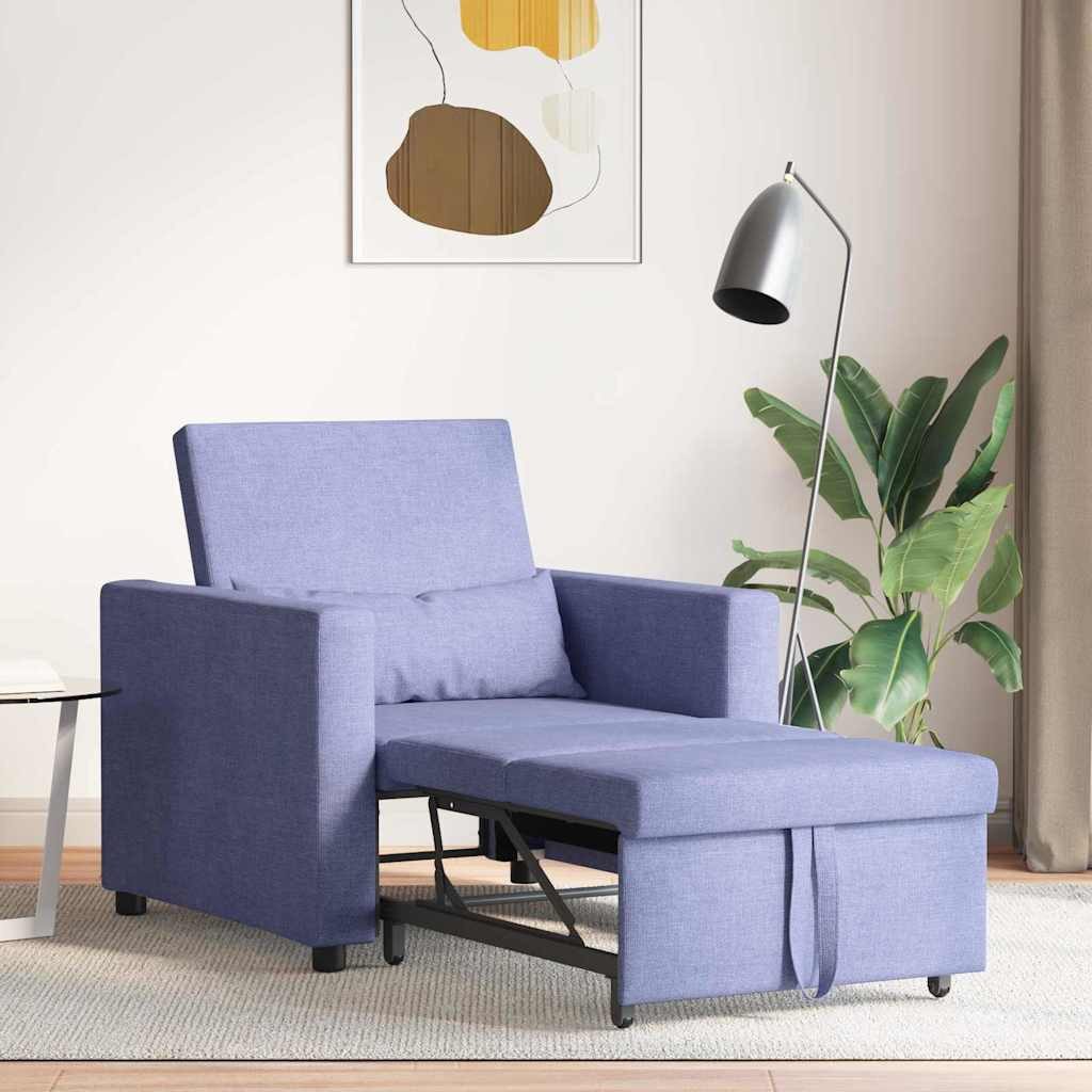 vidaXL Sessel Einzel-Schlafsofa mit Rädern Jeans günstig online kaufen