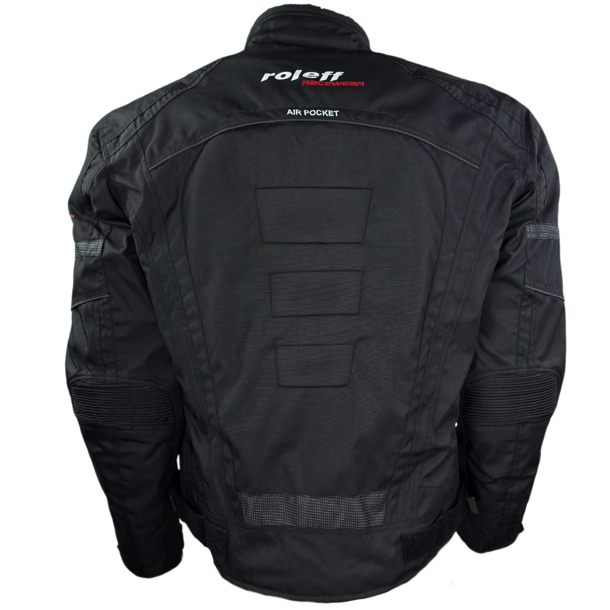 roleff Motorradjacke RO545 - Schwarz, wasserdicht, atmungsaktiv & mit Protektoren auch in großen Größen, in verschiedenen Farben erhältlich