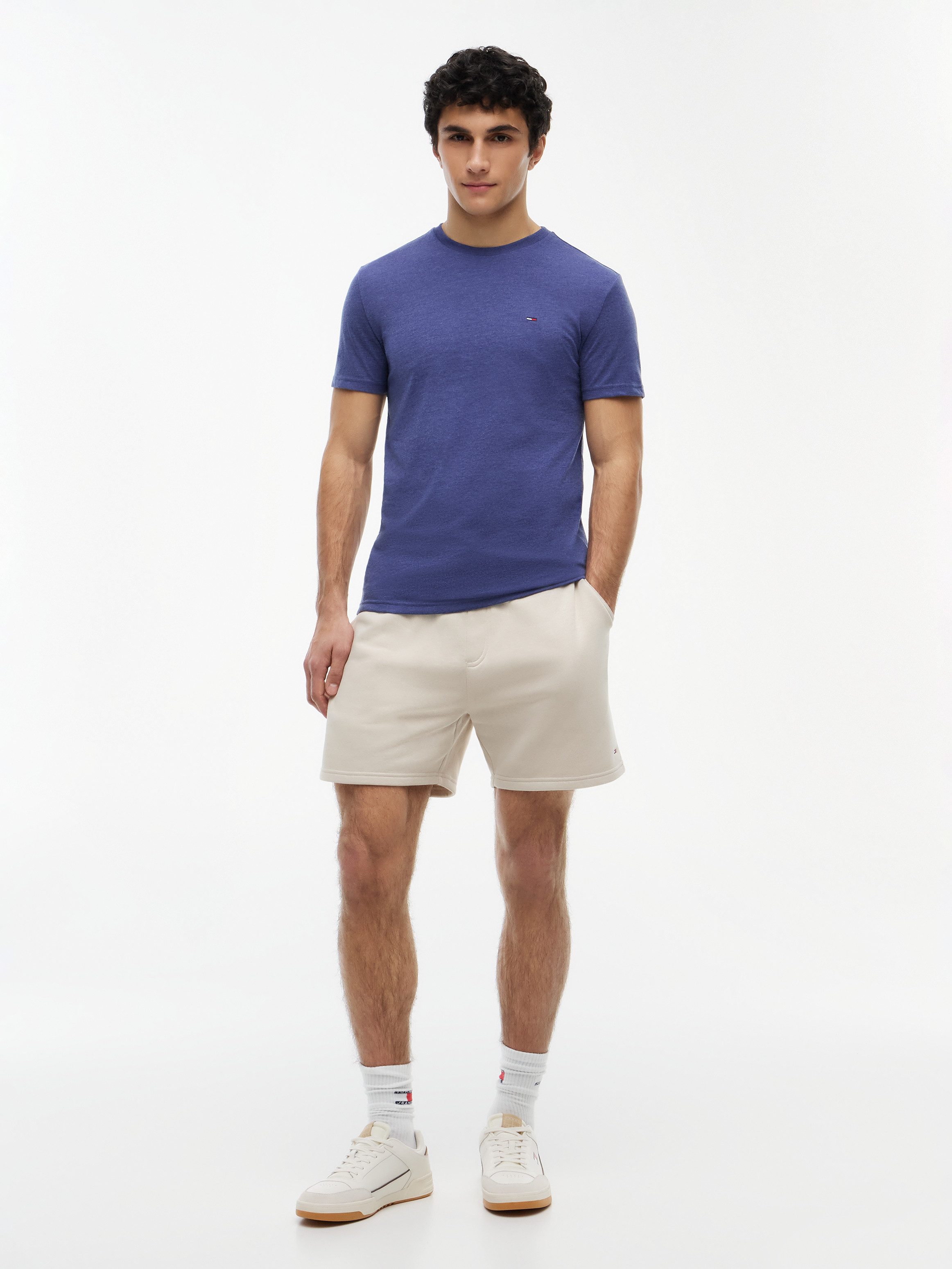 Tommy Jeans T-Shirt TJM XSLIM JASPE HTR TEE EXT Mit Rundhalsausschnitt