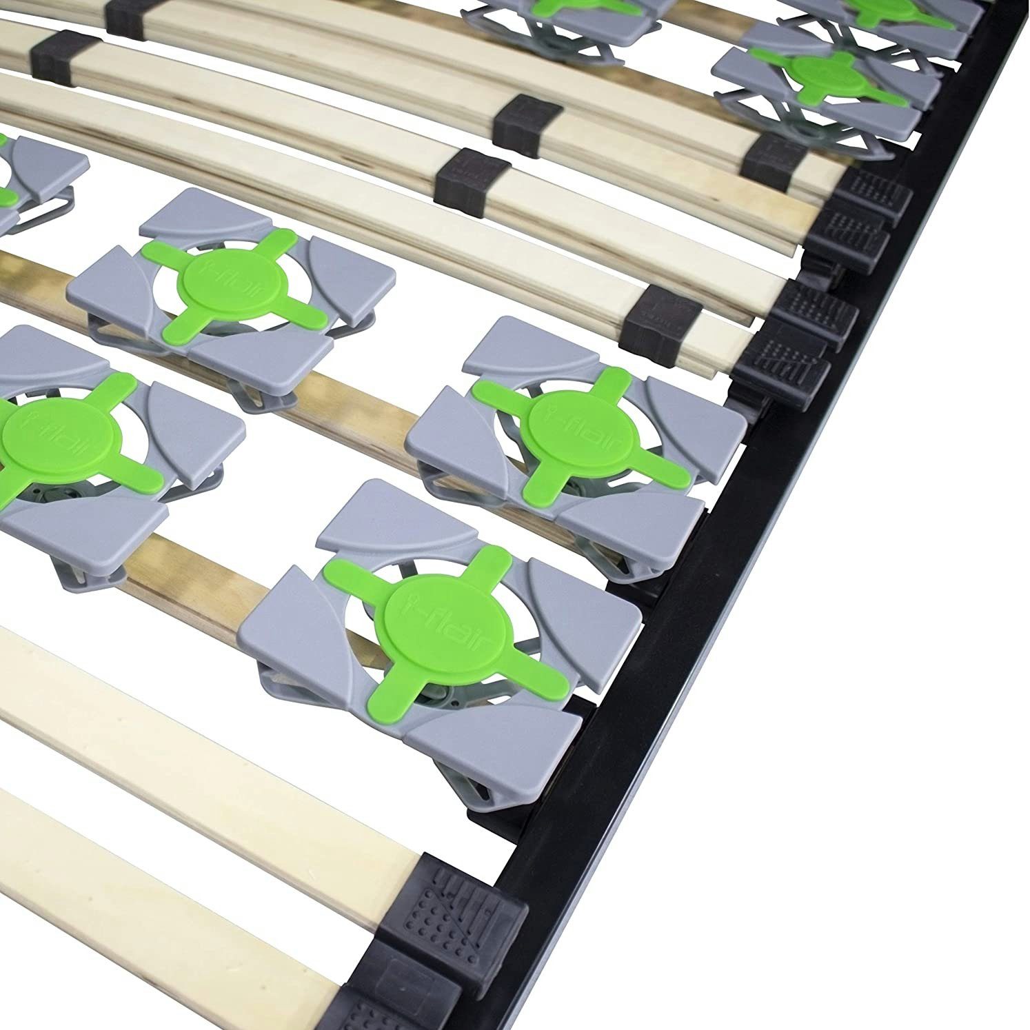 Teiltellerlattenrost IF55 - 80x200 cm, i-flair, Kopfteil nicht verstellbar, Fußteil nicht verstellbar, Für alle Matratzen geeignet