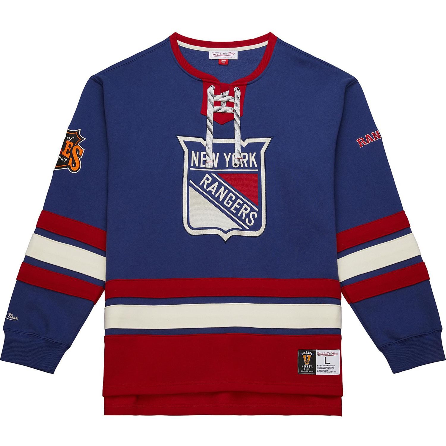 Mitchell & Ness Kapuzenpullover New York Rangers NHL LaceUp Heritage