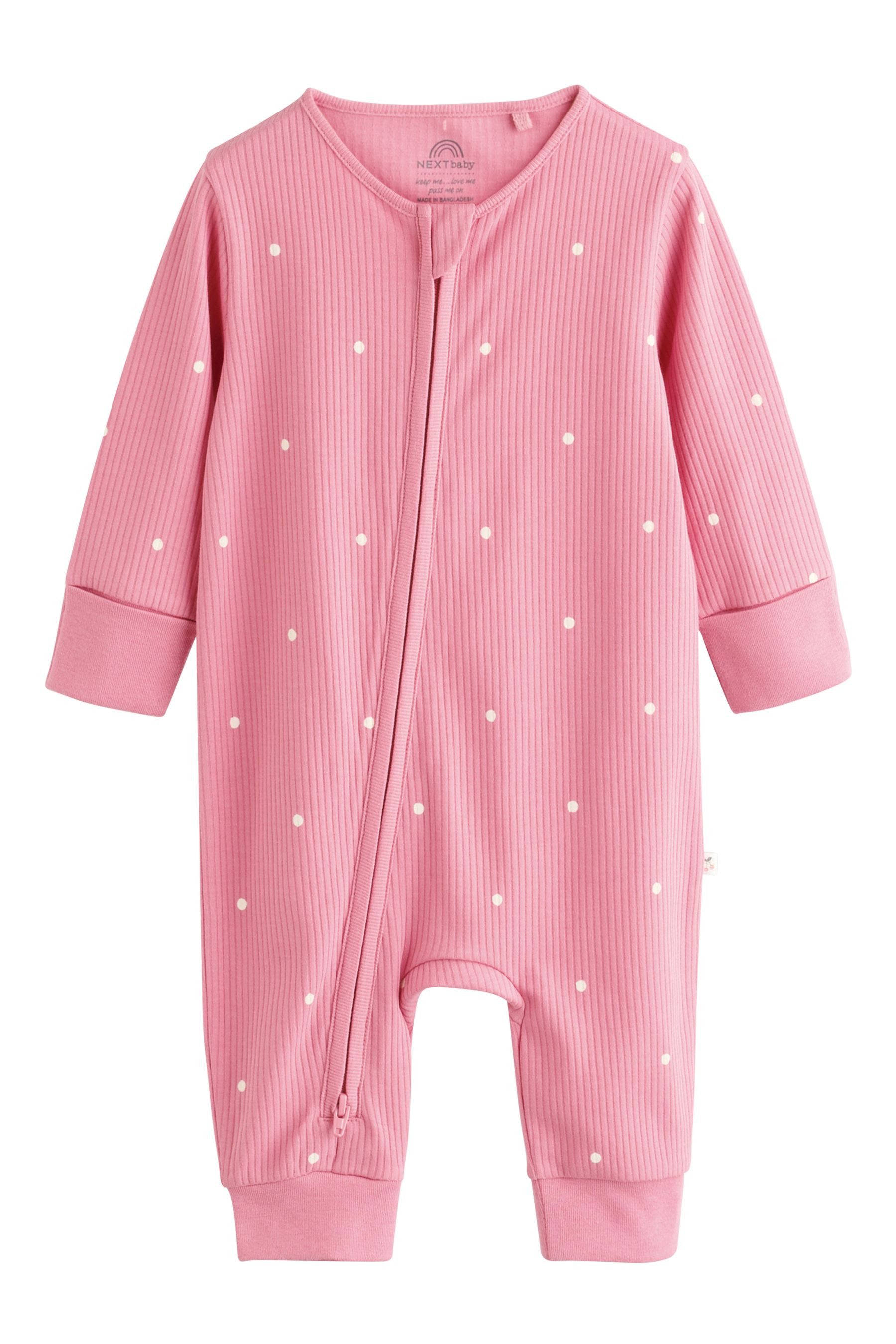 Next Schlafoverall Babyschlafanzüge mit 2-Wege-RV, 4er-Pack (4-tlg)