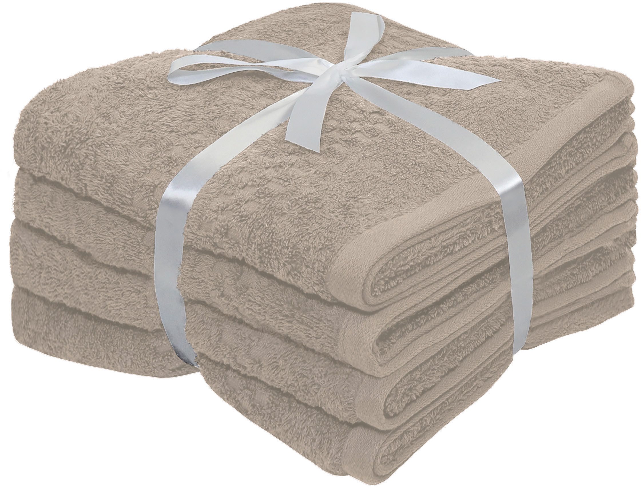 OTTO home Handtuch Regona, Handtücher 50x100cm, flauschig und weich, 500gr/m², Frottier (Set, 4-St), Premium Handtücher mit Bordüre, Set, 100% Baumwolle, 5 Jahre Garantie