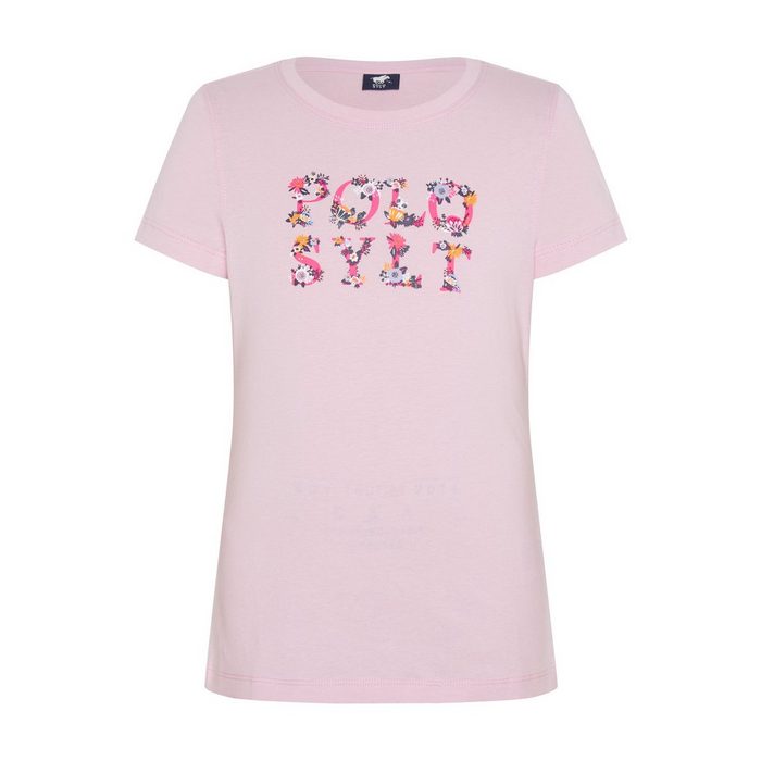 Polo Sylt Print-Shirt mit floralem Logodesign
