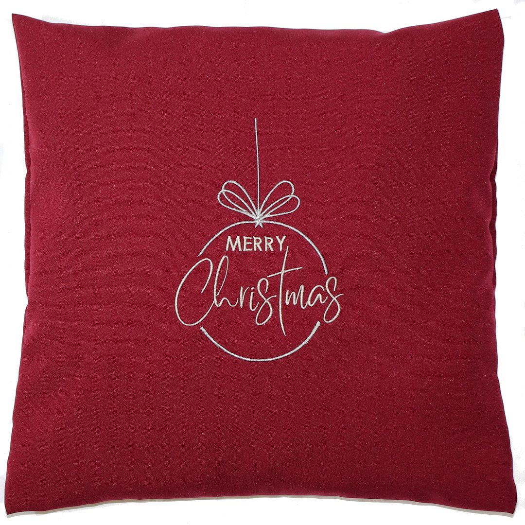 Primawela Kissenbezug Weihnachten Bezug mit Stickerei minimalistisch