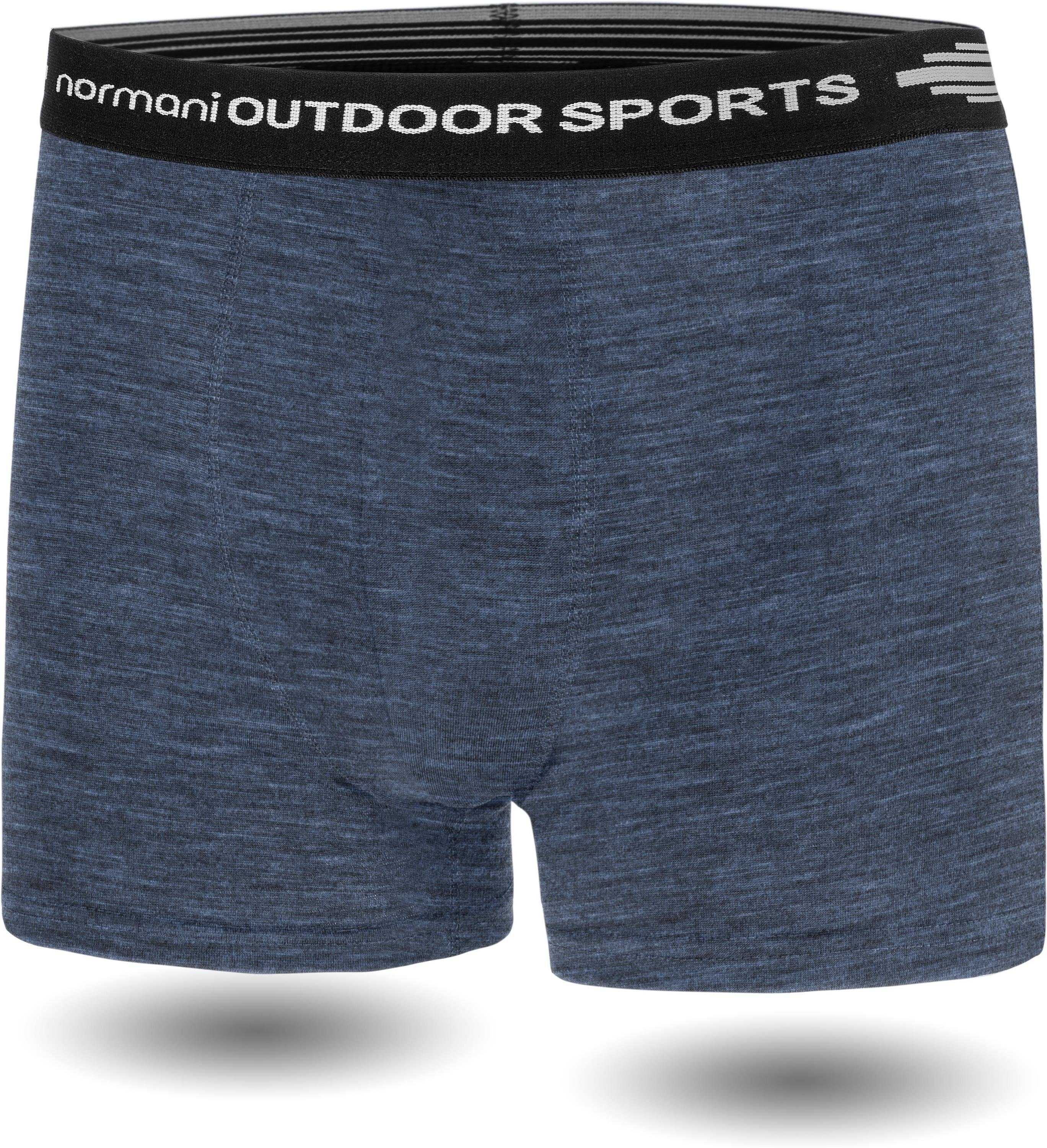 normani Retro Boxer 2er Pack Herren Merino Boxershorts Unterhose Sportunterhose Funktionsunterwäsche aus 100% Merinowolle – Bild 3 von 5