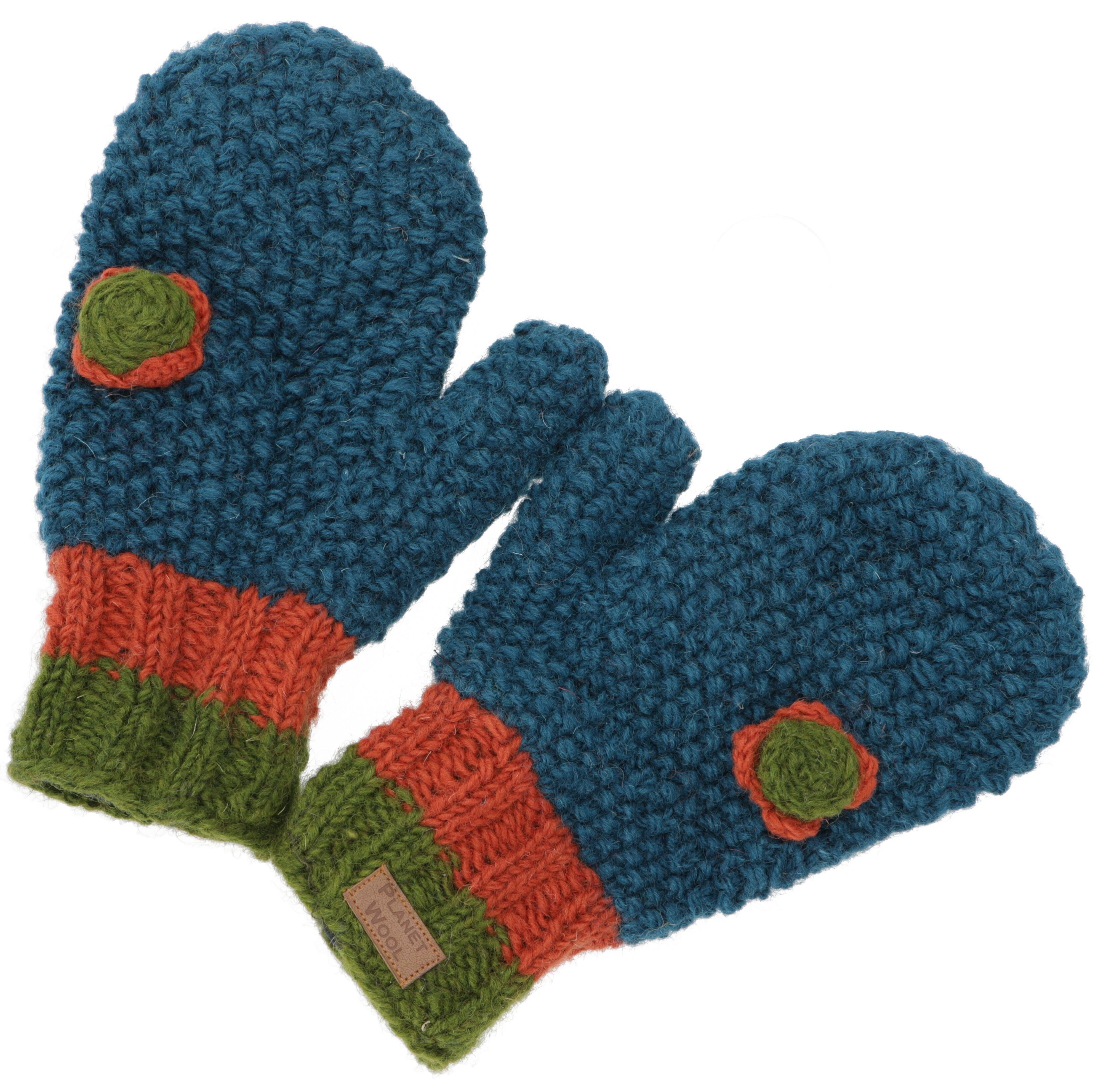 Guru-Shop Strickhandschuhe Handschuhe, gestrickte Fausthandschuhe mit.. günstig online kaufen