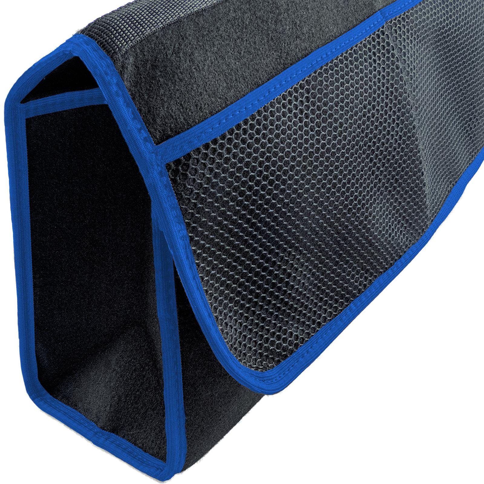 Car schwarz mit in Rand Kofferraumtasche Design Organizer Auto P blauem L Schwarz mit farbigem & Saum