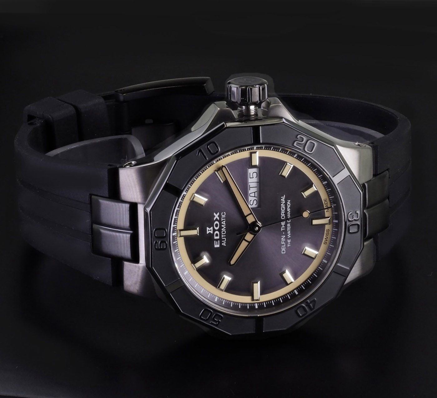 Edox Schweizer Uhr Automatik Herren Uhr 88008 37GNCA GBEI Delfin Delfin