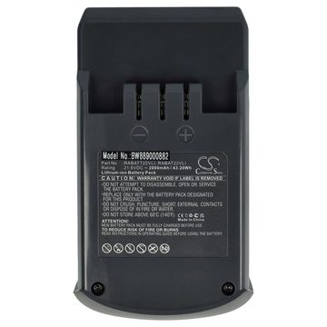 vhbw kompatibel mit Hoover Rhapsody RA22HCGC017 Staubsauger-Akku Li-Ion 2000 mAh (21,6 V)
