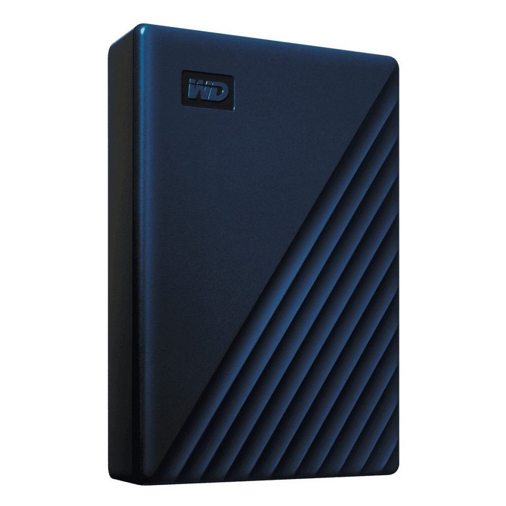 Western Digital WD My Passport 4TB Externe Festplatte blau. externe Gaming-SSD (4000 Gigabyte) 2,5 Zoll", Passwortschutz für Datensicherheit