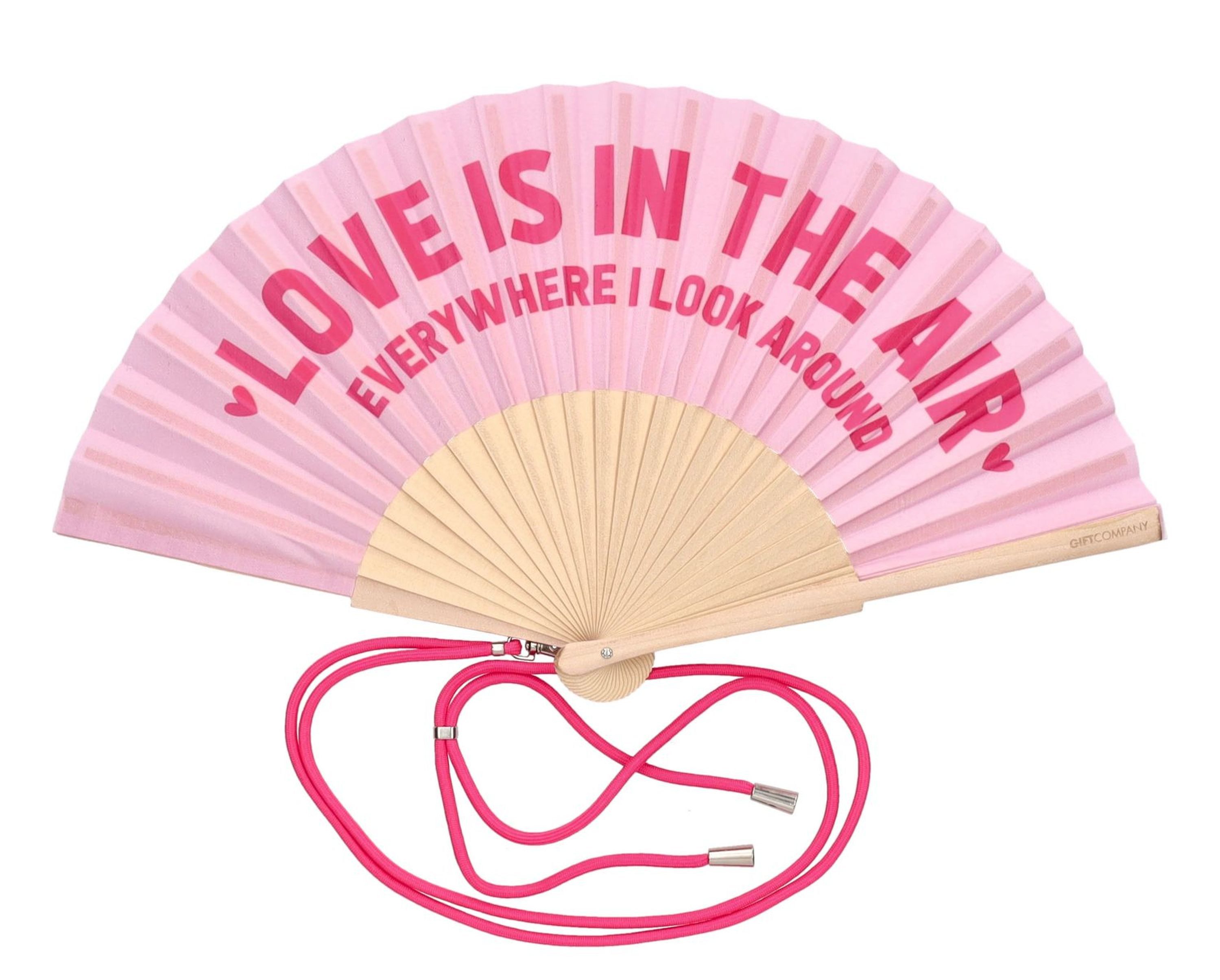 Giftcompany Handfächer Giftcompany - Handfächer Fächer Fififan "LOVE IS IN THE AIR" Rosa