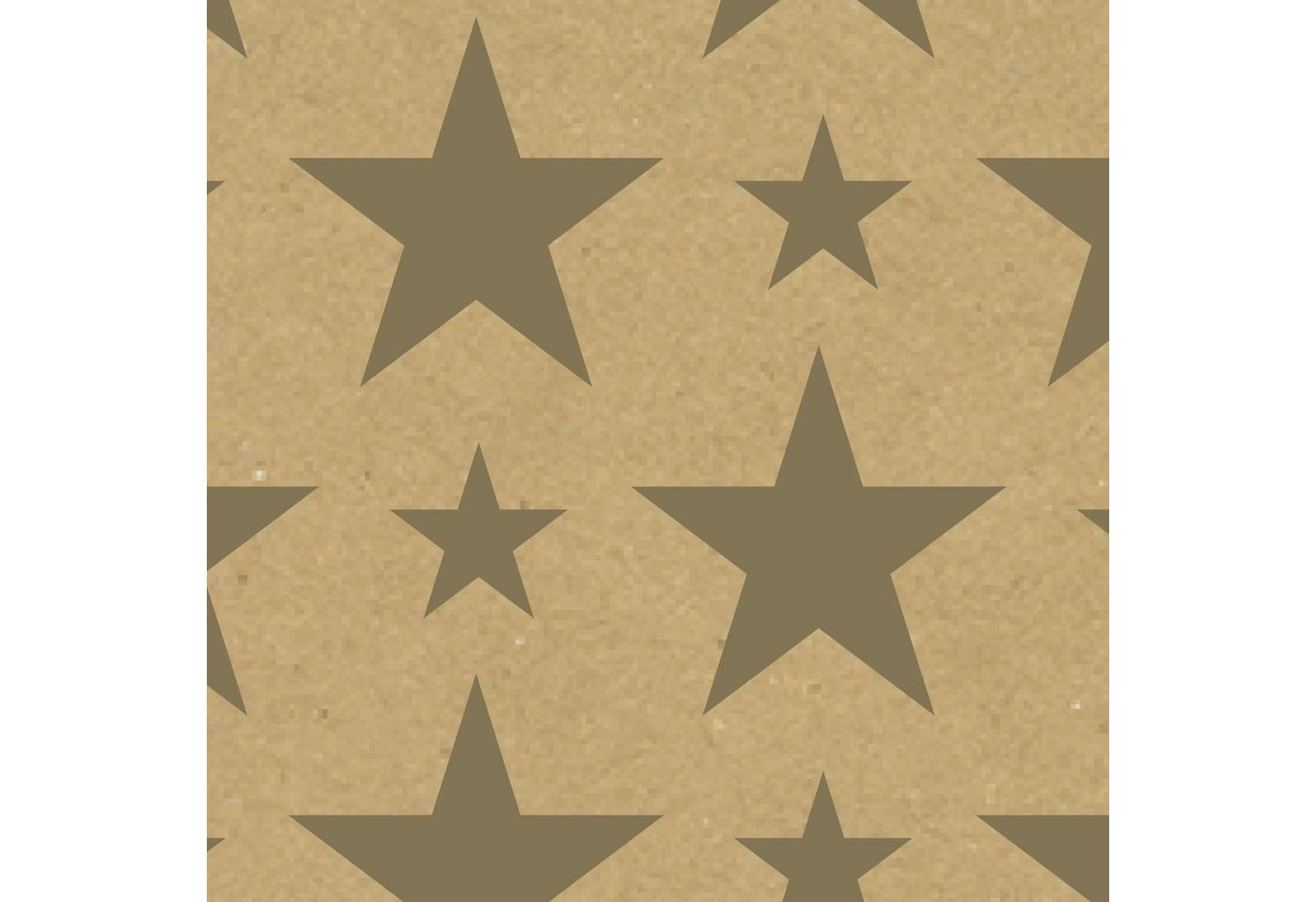Thumbnail - CLAIREFONTAINE Geschenkpapier Geschenkpapierrolle Kraft 70g, Sterne, 50x0,70m Gold 223905C, Geschenkpapiere und Verpacku...