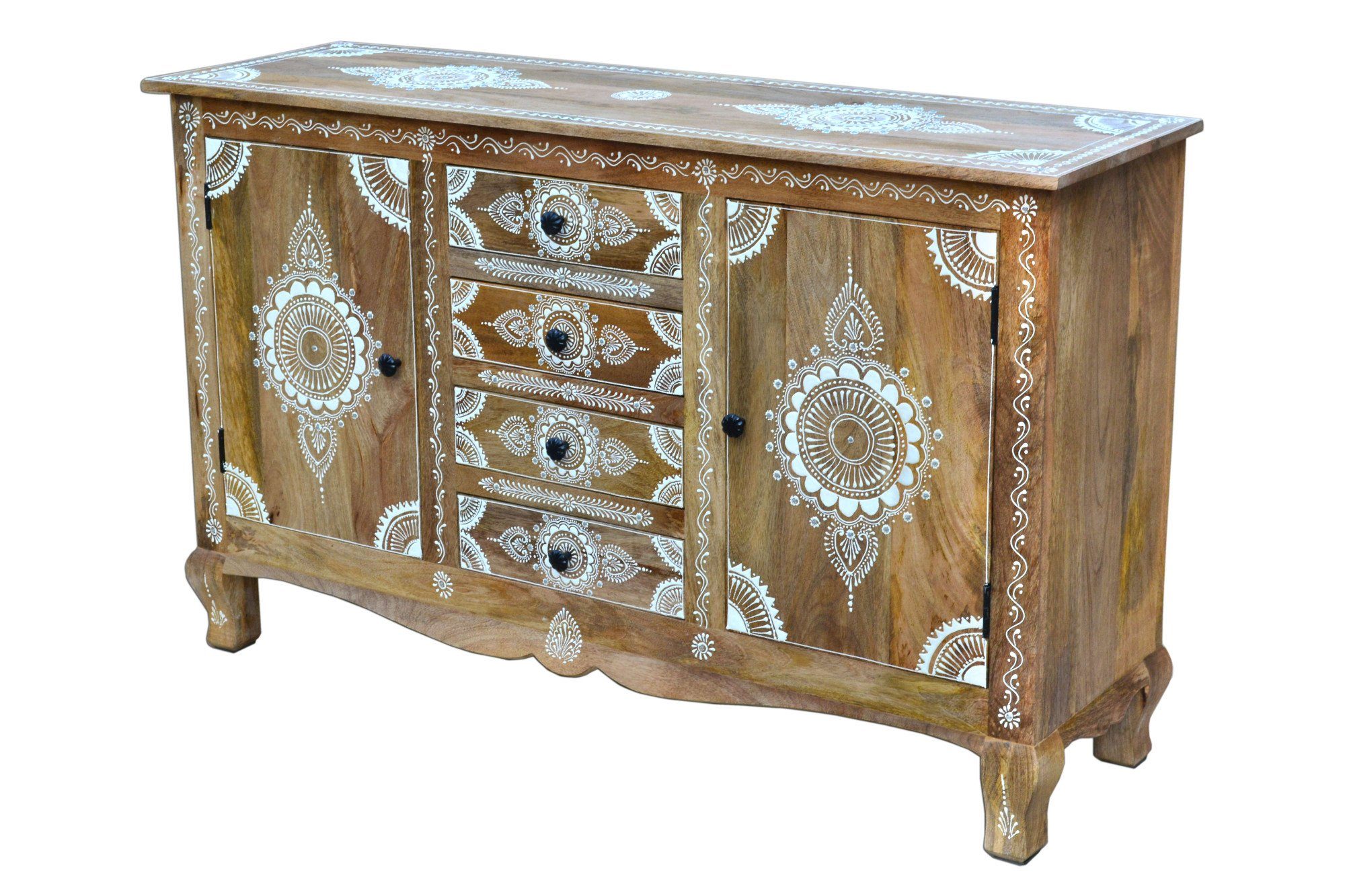 OTTO home Sideboard Gullaba, Kommode, Hand bemalt, Breite 140 cm