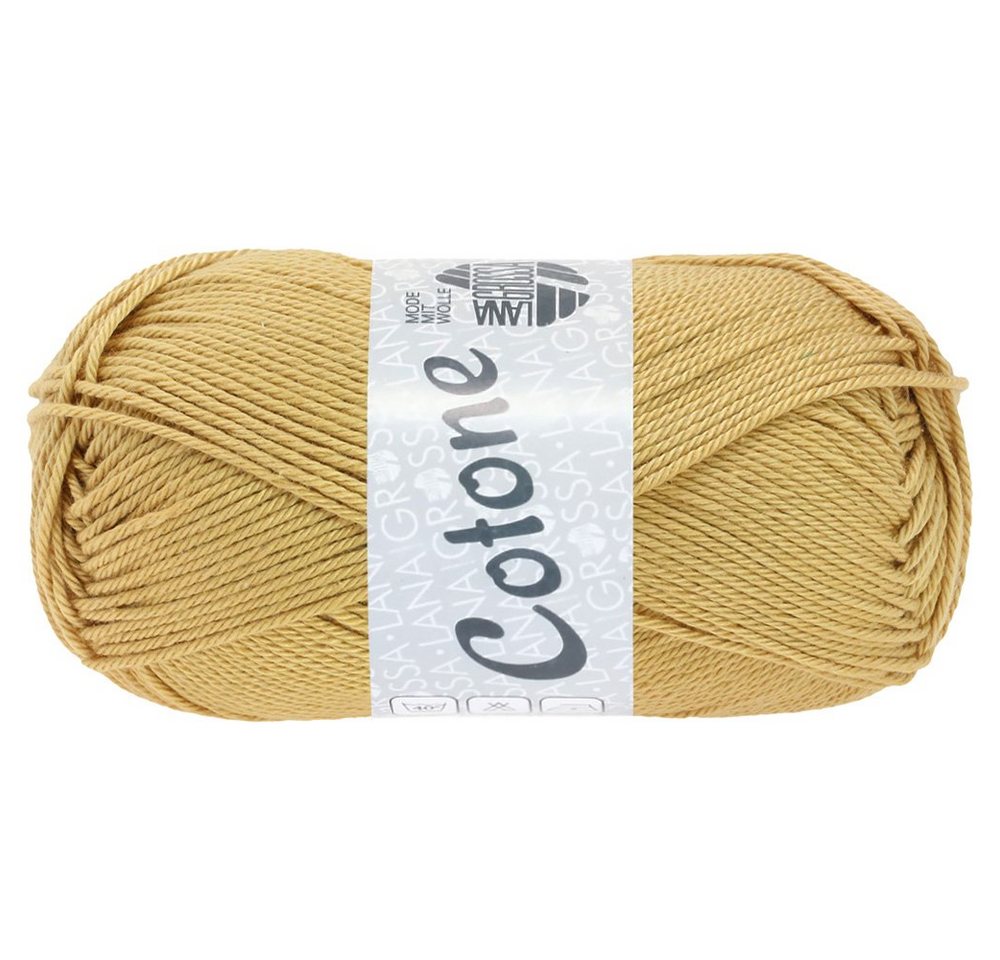 LANA GROSSA COTONE Häkelwolle, 125 m (vielseitiges Baumwoll-Basicgarn), 50 g