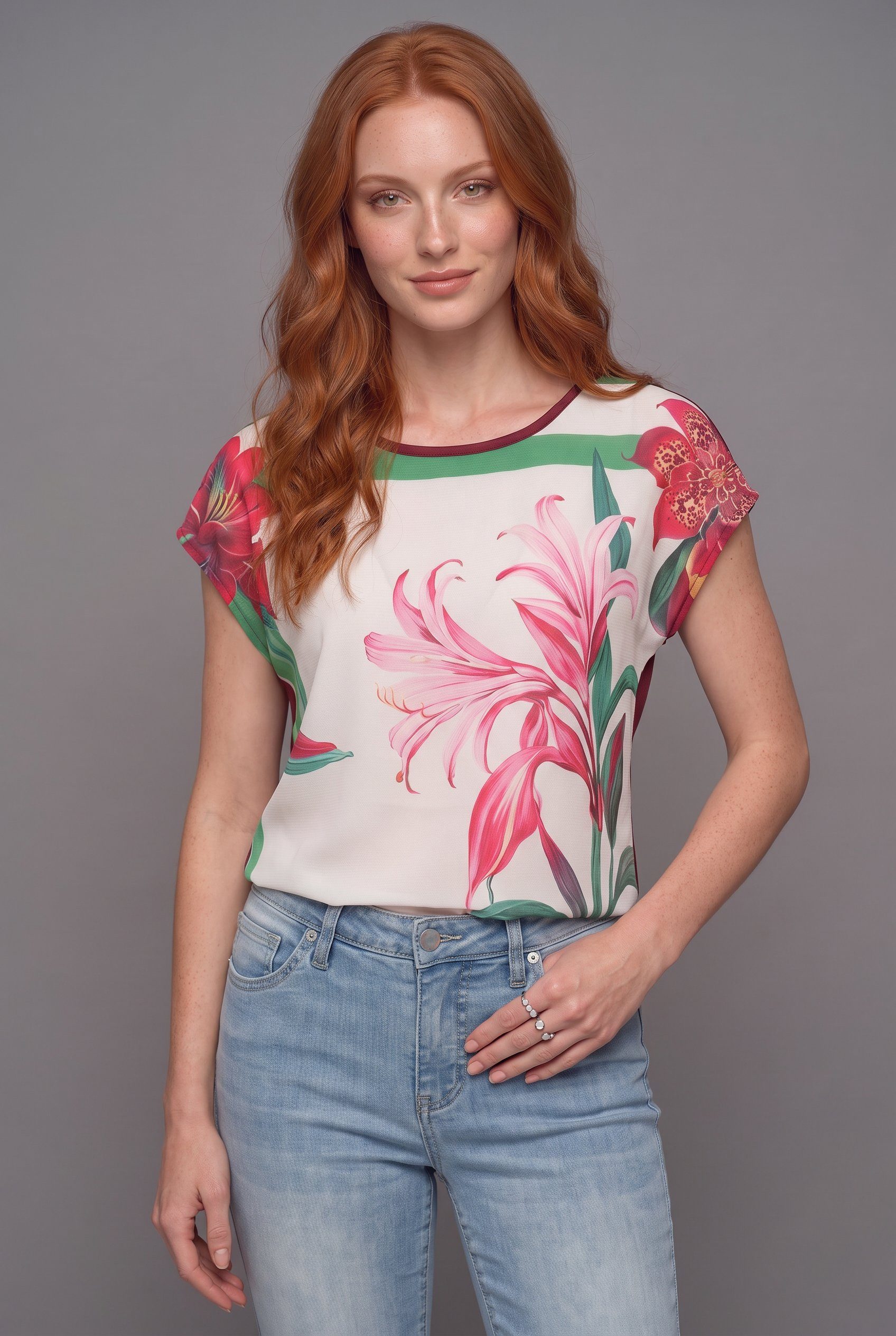 Aniston SELECTED Blusenshirt im Materialmix