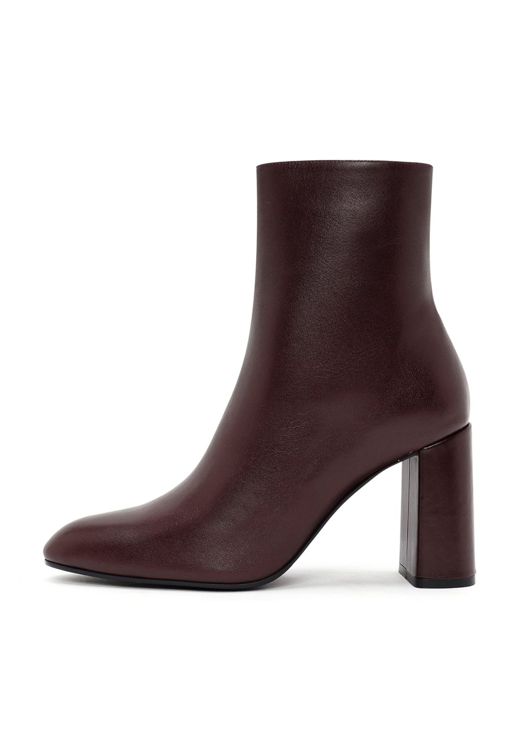 Derimod Absatz-Stiefeletten aus Leder Ankleboots Reißverschluss, Textilfutter, TPU Sohle, Absatz 6,5 cm