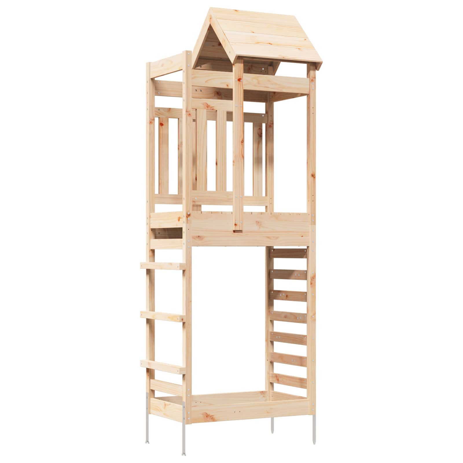 Spielturm Spielturm Braun 52,5 x 85 x 238 cm Massives Kiefernholz