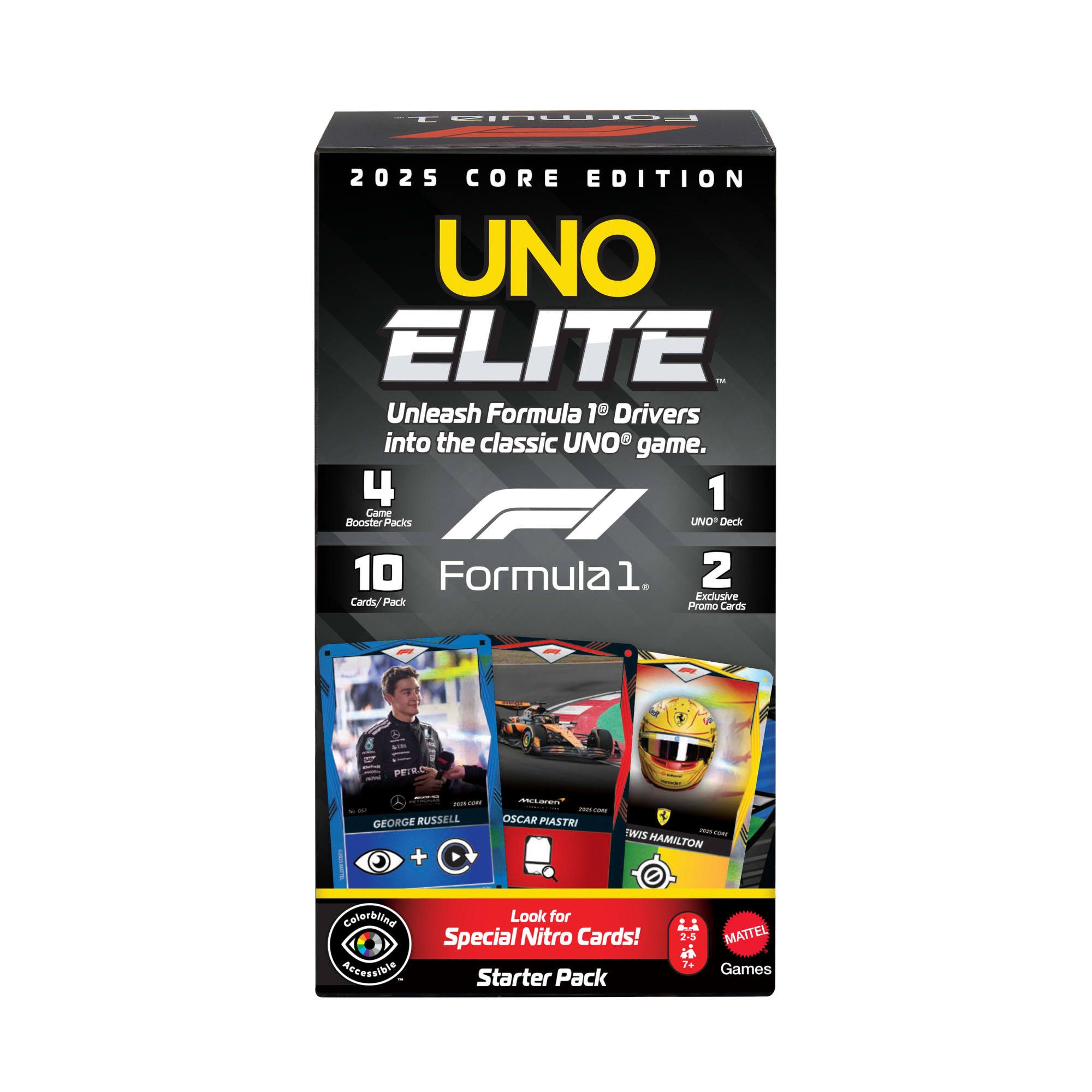 Mattel games Spiel UNO Elite F1 Starter-Set, Kartenspiel
