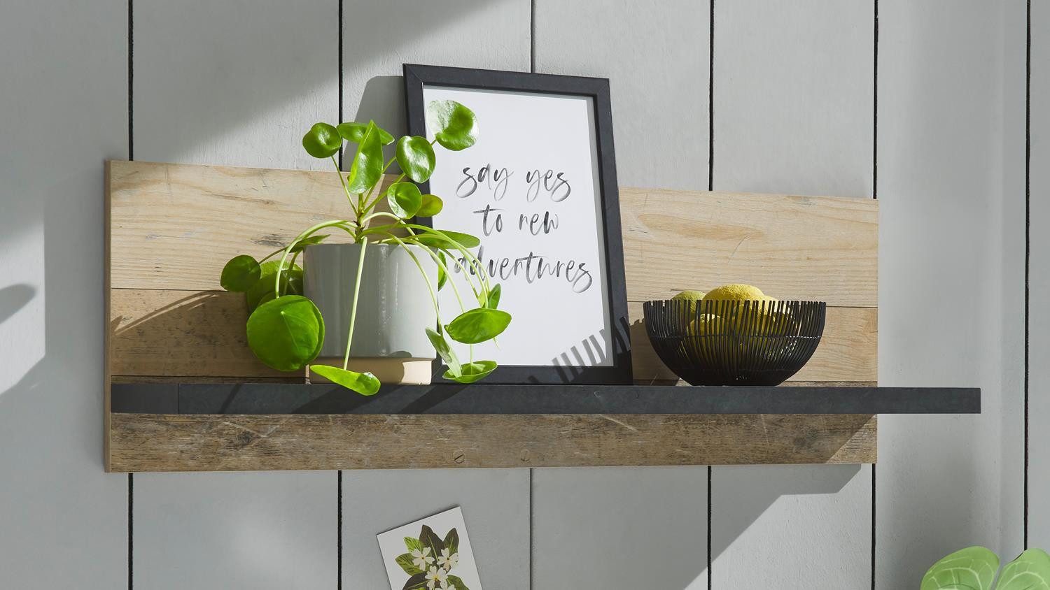 Möbel Akut Wandregal Wandregal Sherwood Küche in Old Style hell 90 cm