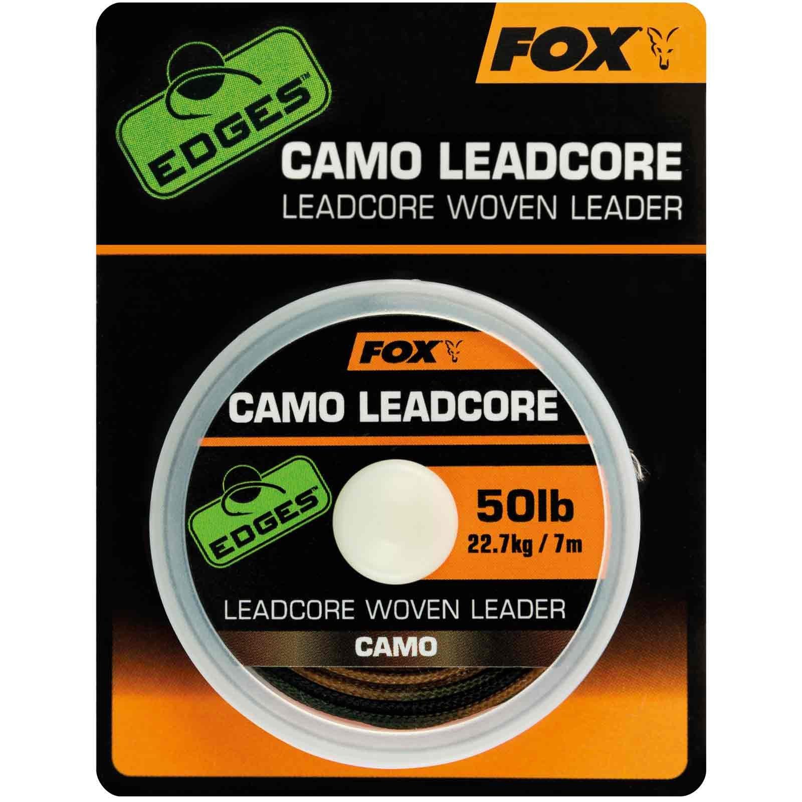 Fox Vorfachschnur, 7 m Länge, Fox Camo Leadcore Woven 50lb 7m Vorfachmaterial
