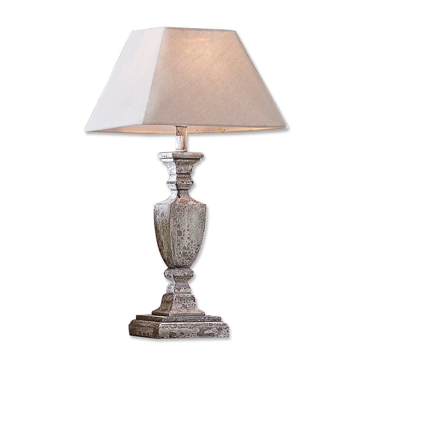 Mirabeau Tischleuchte Tischlampe Gorham weiß/antikgrau