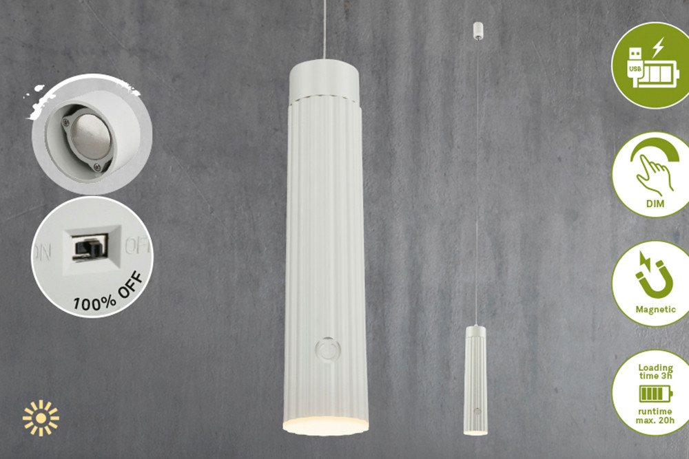Briloner Leuchten LED Pendelleuchte HANG, LED fest integriert, 4,5x20,5 cm, Esszimmer, Wohnzimmer, Schlafzimmer