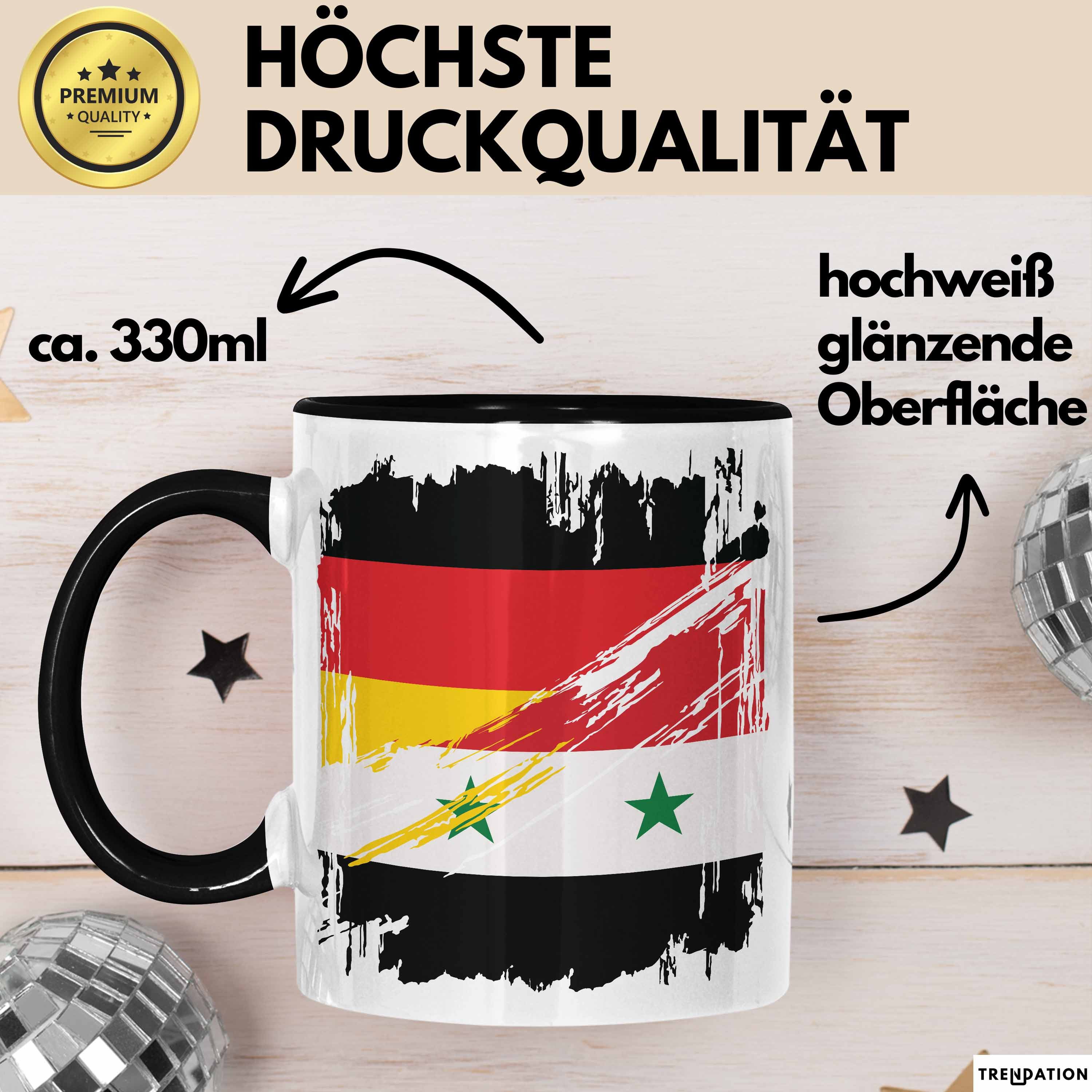 Trendation Tasse Syrien Deutschland Flagge Halb Deutscher Halb Syrer Fußball Germany 20