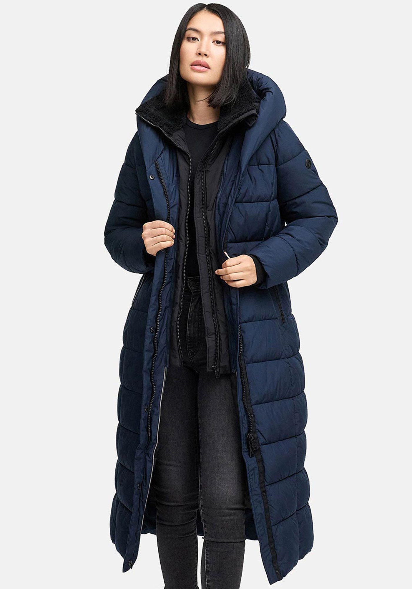 Marikoo Winterjacke Pakoraa extra langer Winter Mantel mit abnehmbaren Innenteil – Bild 2 von 5