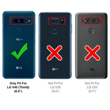 CoolGadget Handyhülle Flip Case Handyhülle für LG V40 6,4 Zoll, Hülle Klapphülle Schutzhülle für LG V40 Flipstyle Cover